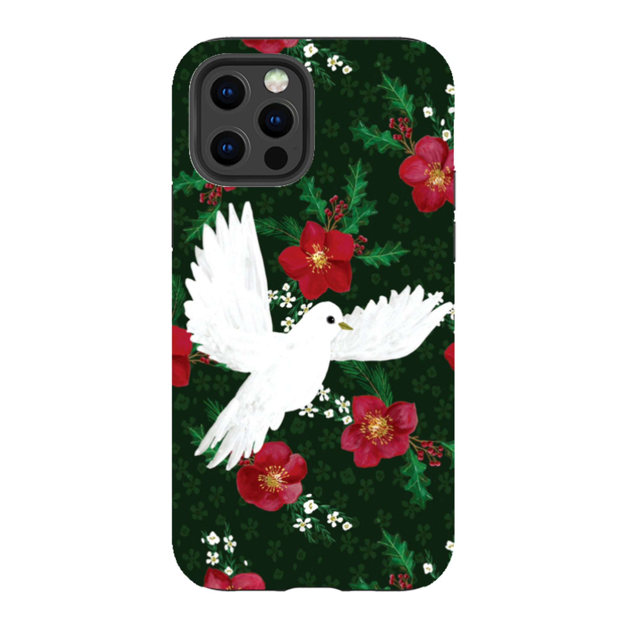 iPhone Tough Case - Dove and Floral By Abby Jacobs