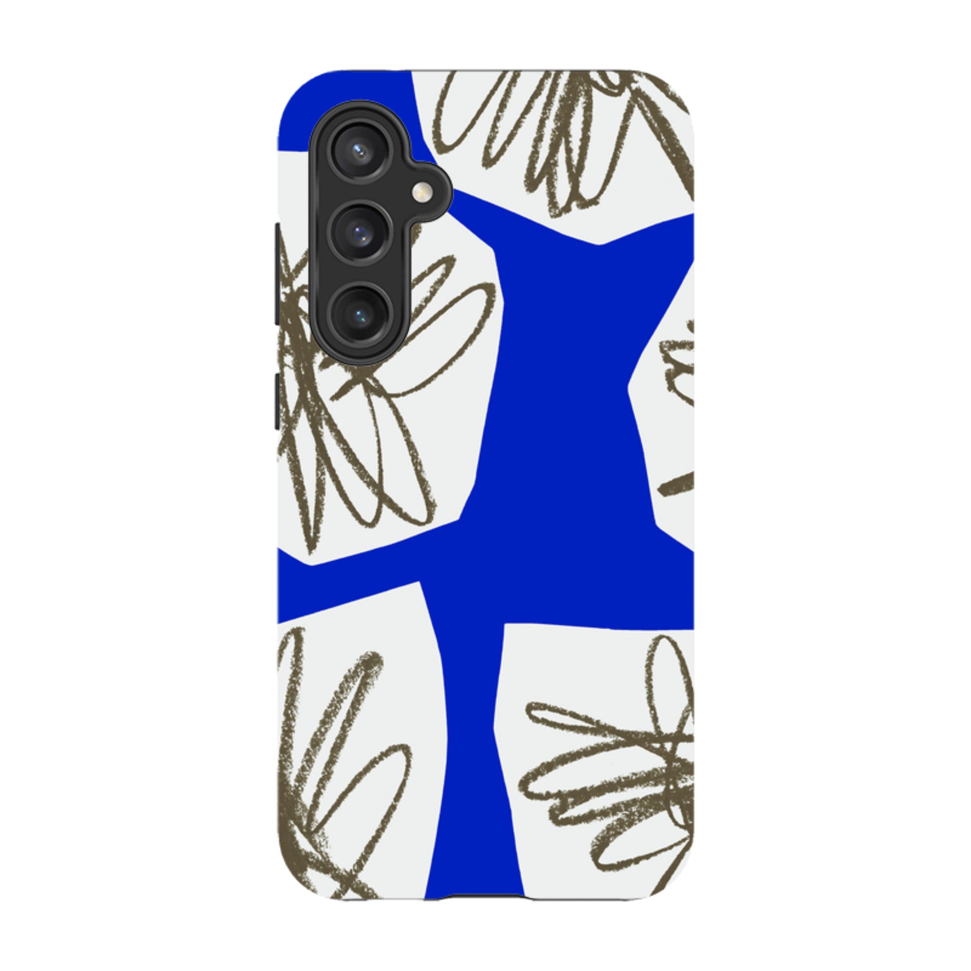 Samsung Tough Case - Blue Collage Flower By Kitty Joseph