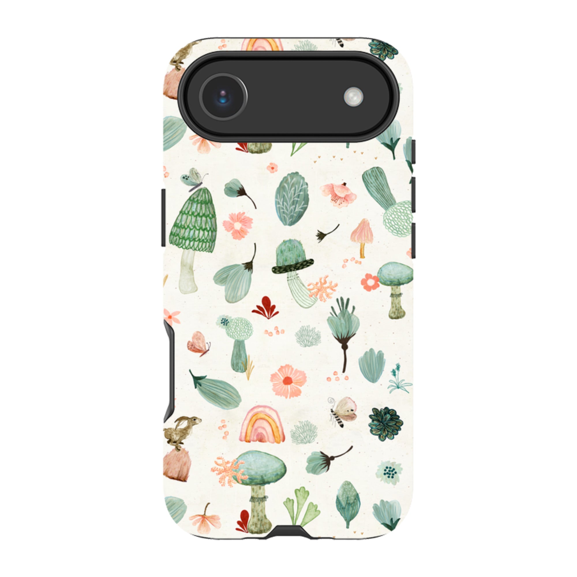 iPhone MagSafe Tough Case - Mushroom World Cream By Katherine Quinn