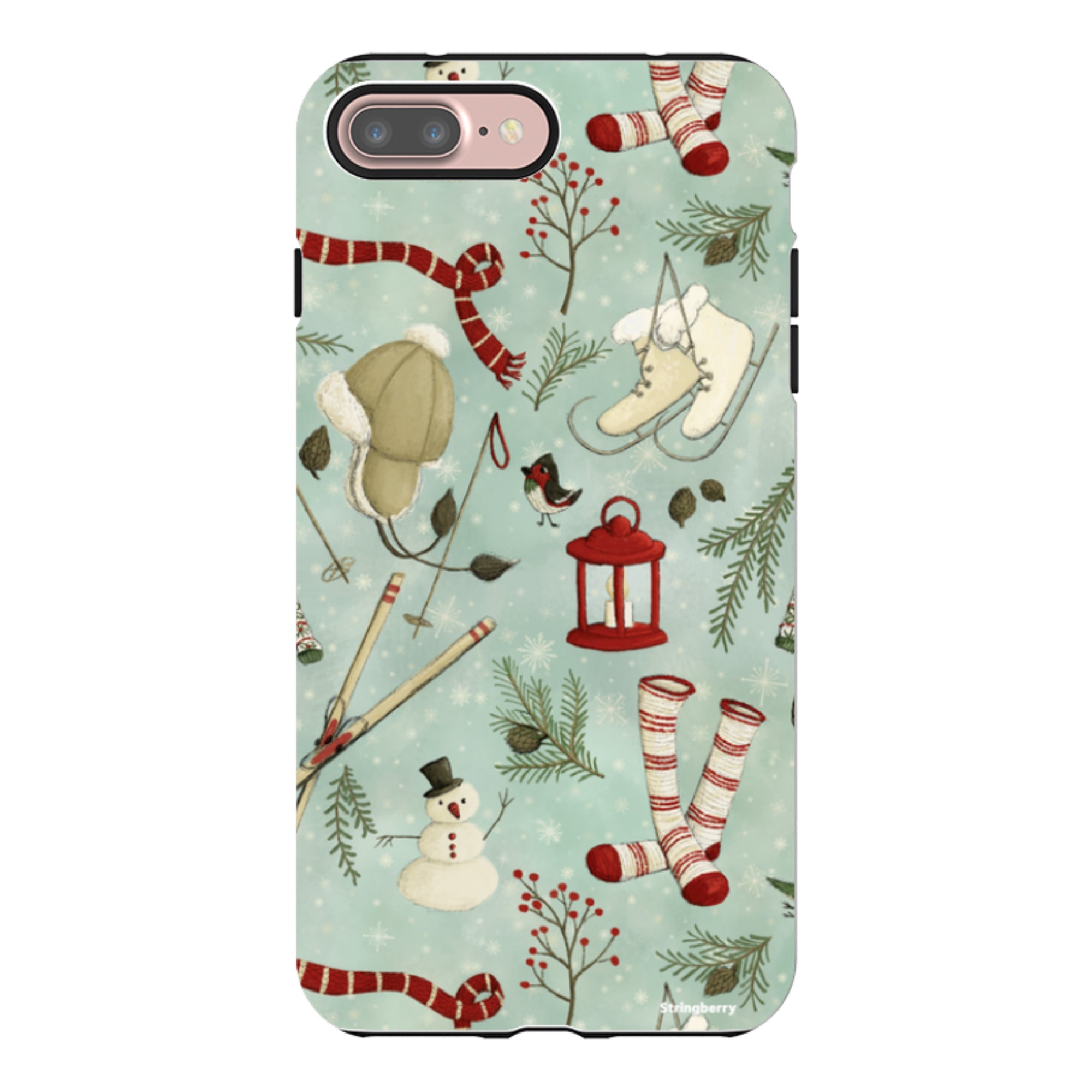 iPhone Tough Case - Winter Pattern By Maja Lindberg