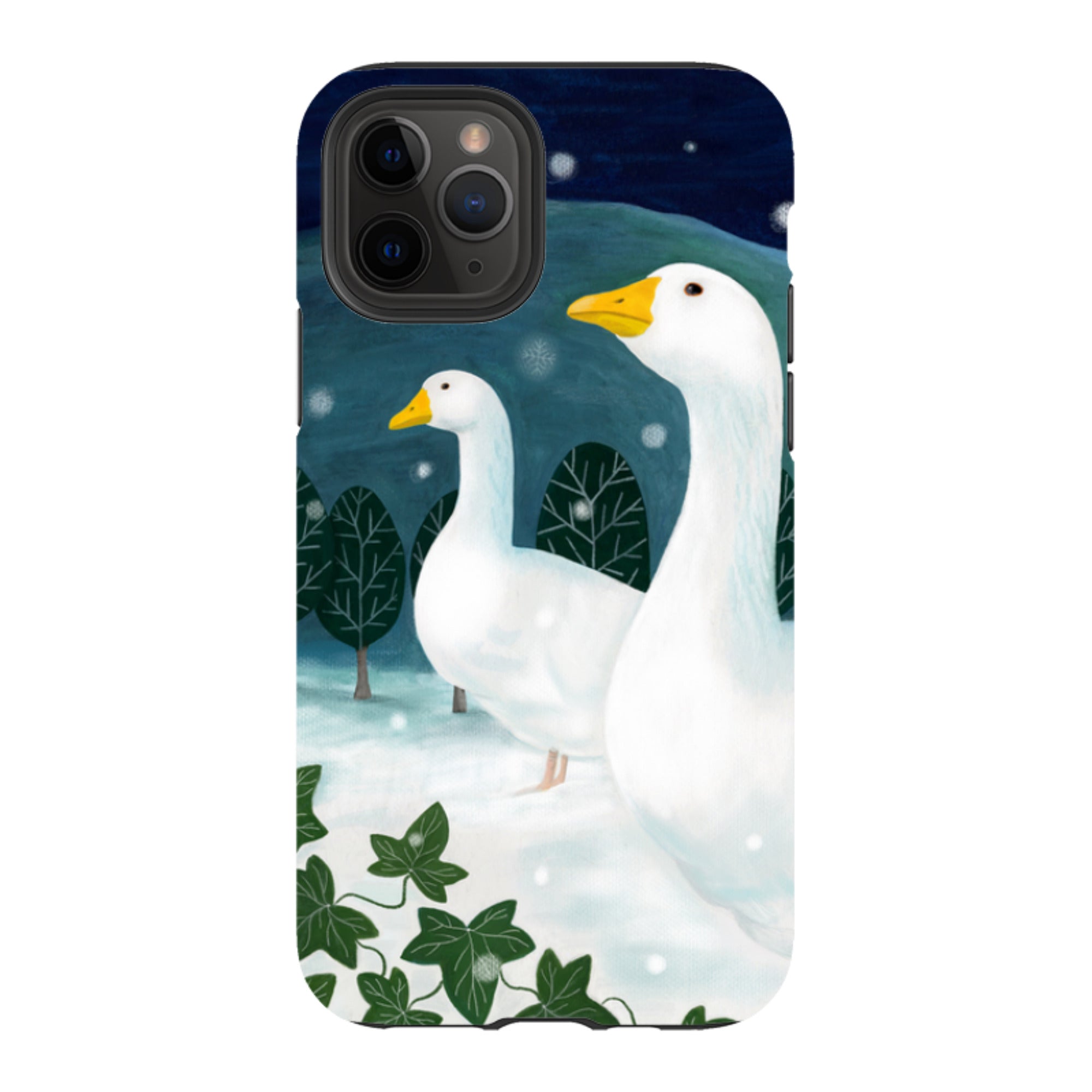 iPhone Tough Case - Winter Geese By Bex Parkin