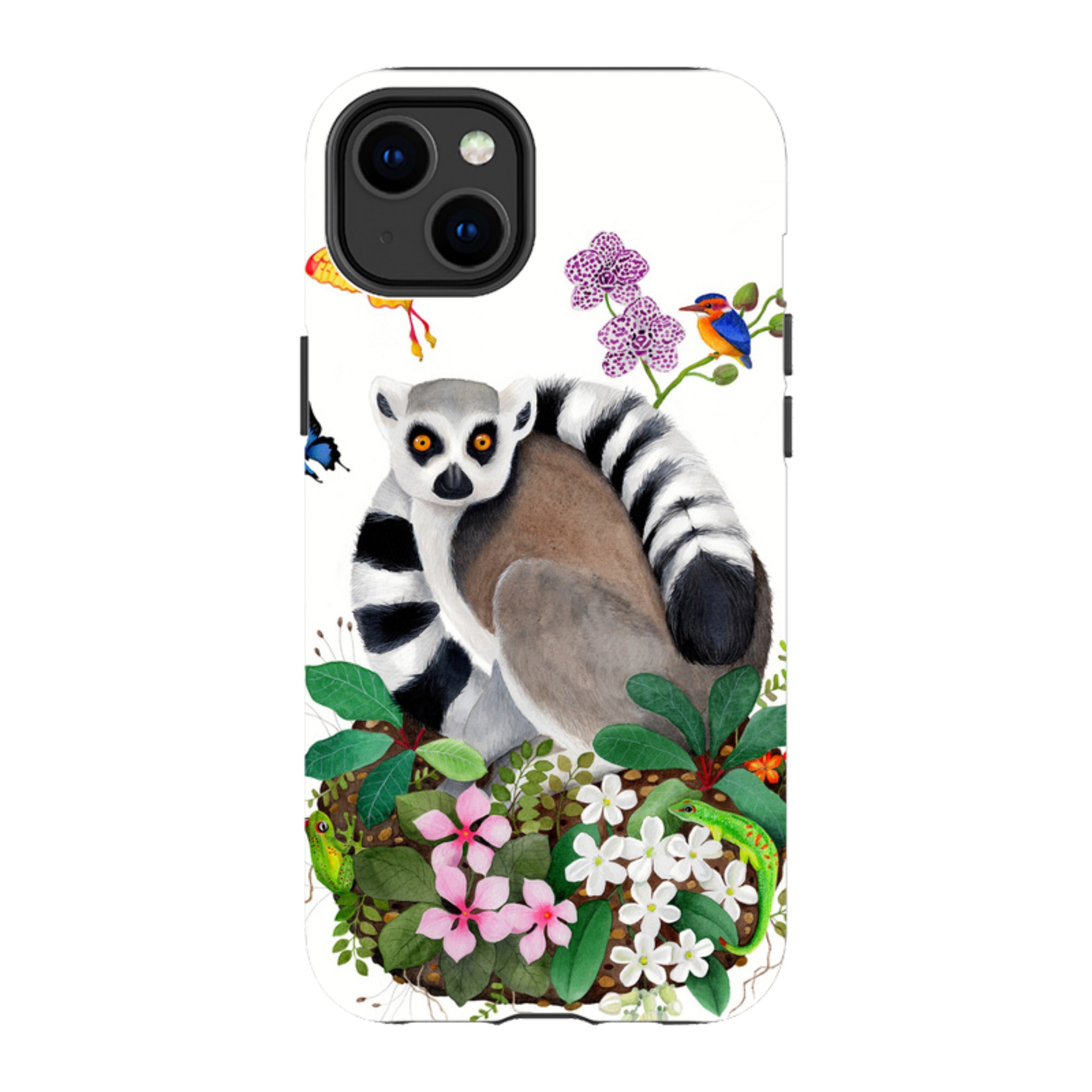 iPhone Tough Case - Madagascar Lemur By Bex Parkin