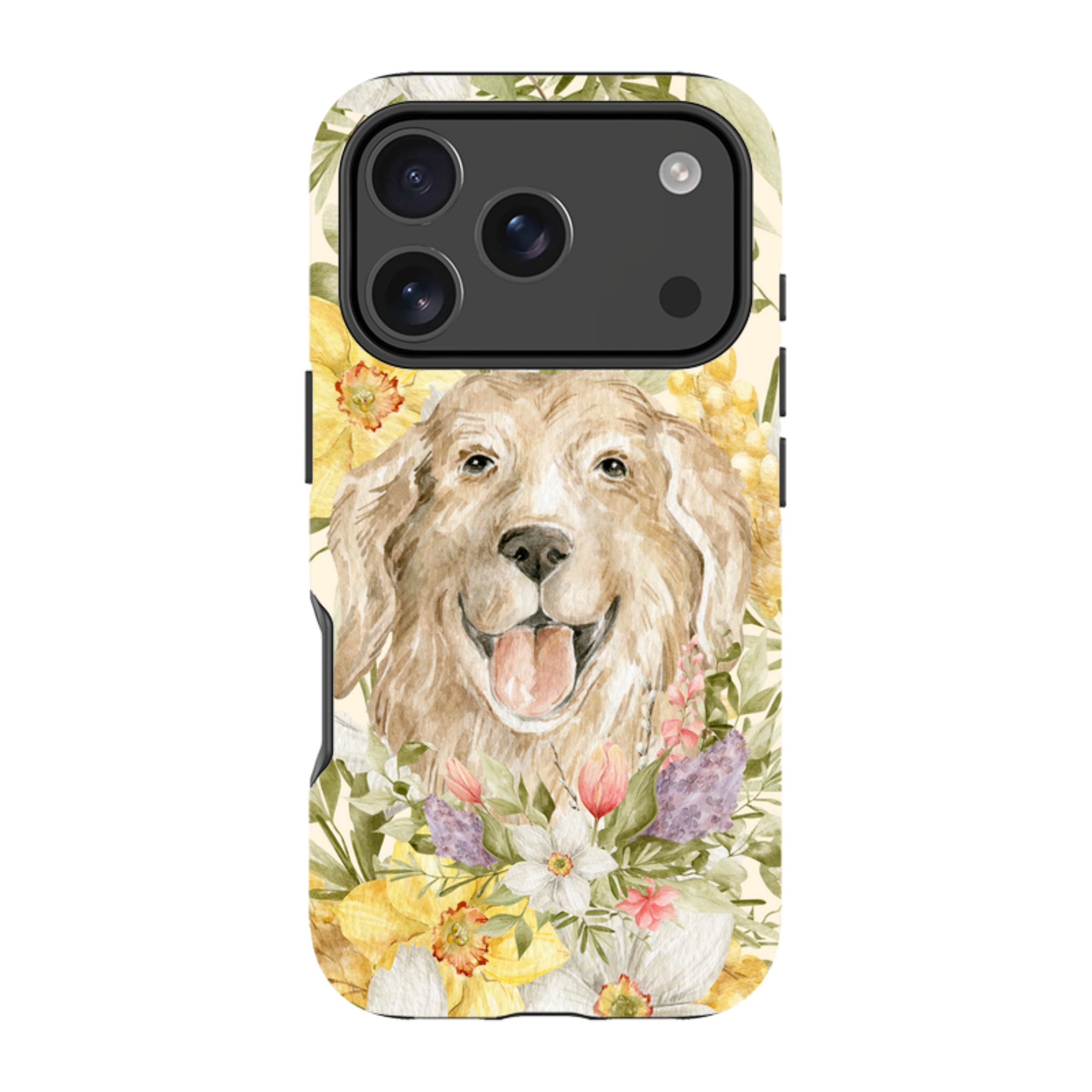 iPhone Tough Case - Floral Dog