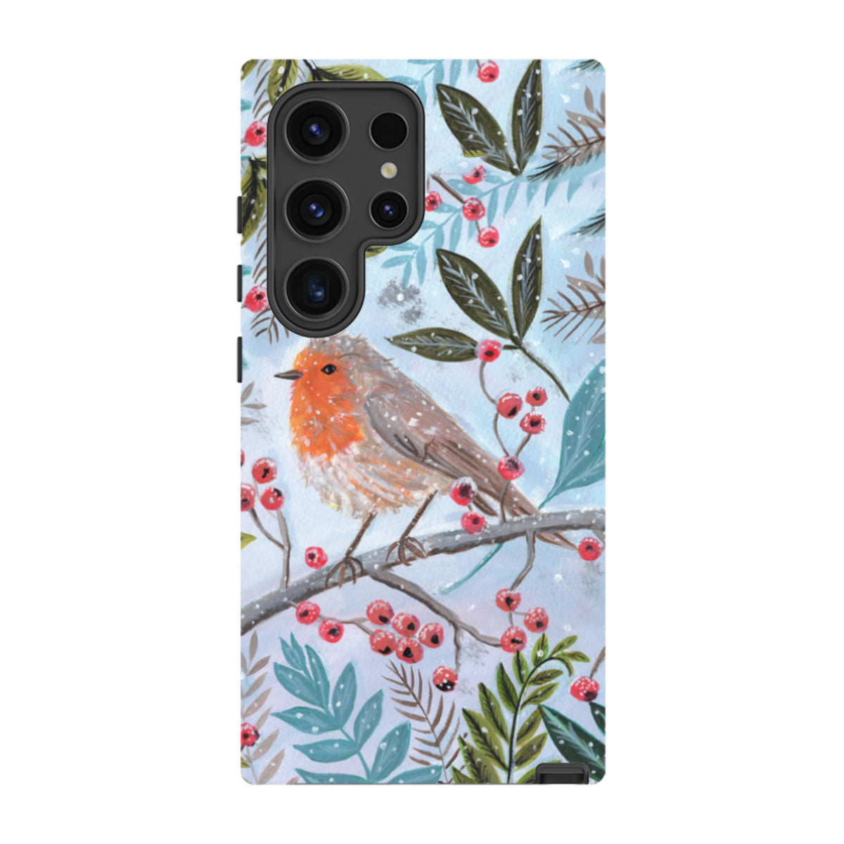 Samsung Tough Case - Robin With Berries By Mary Stubberfield
