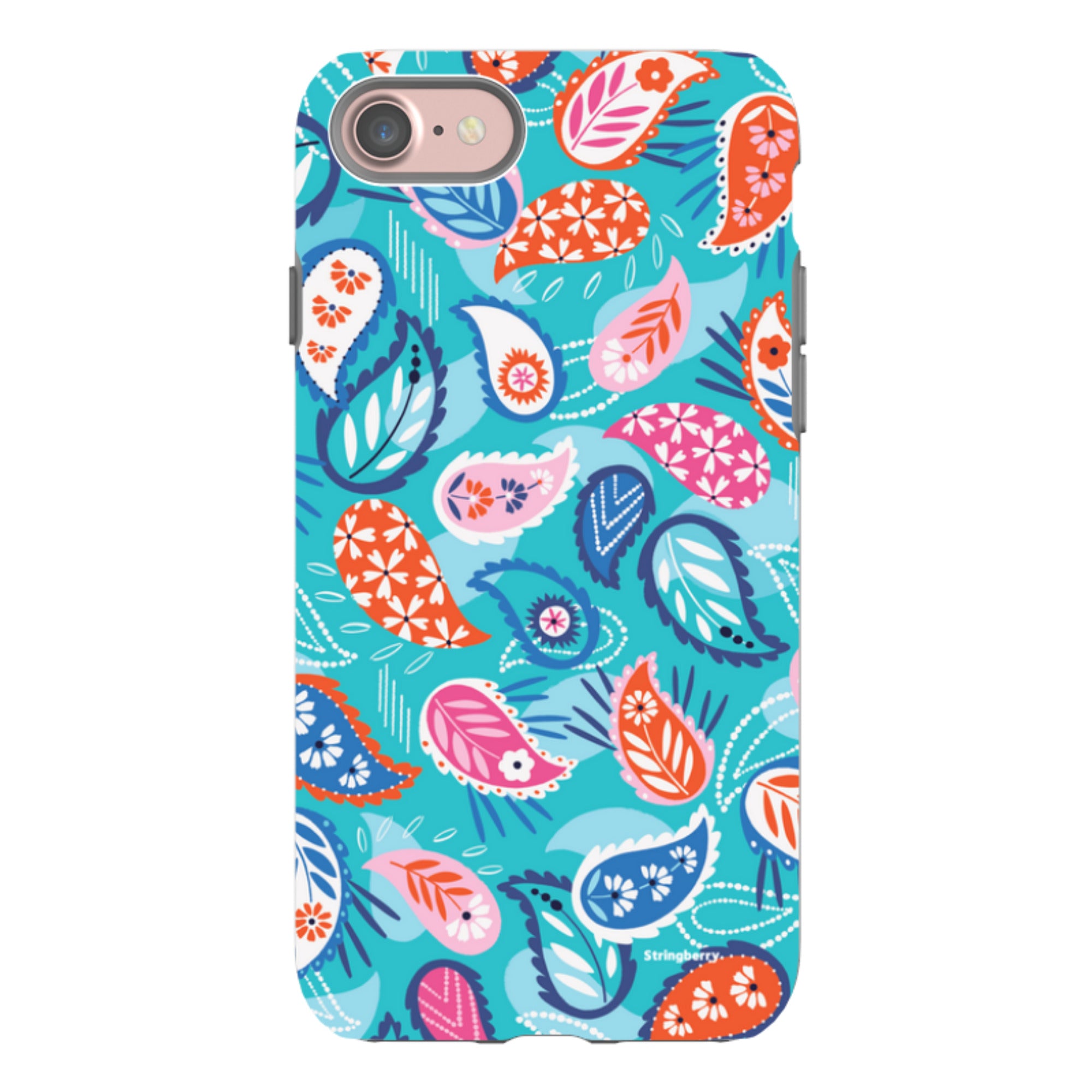 iPhone Tough Case - Paisley Blue By Ali Brookes