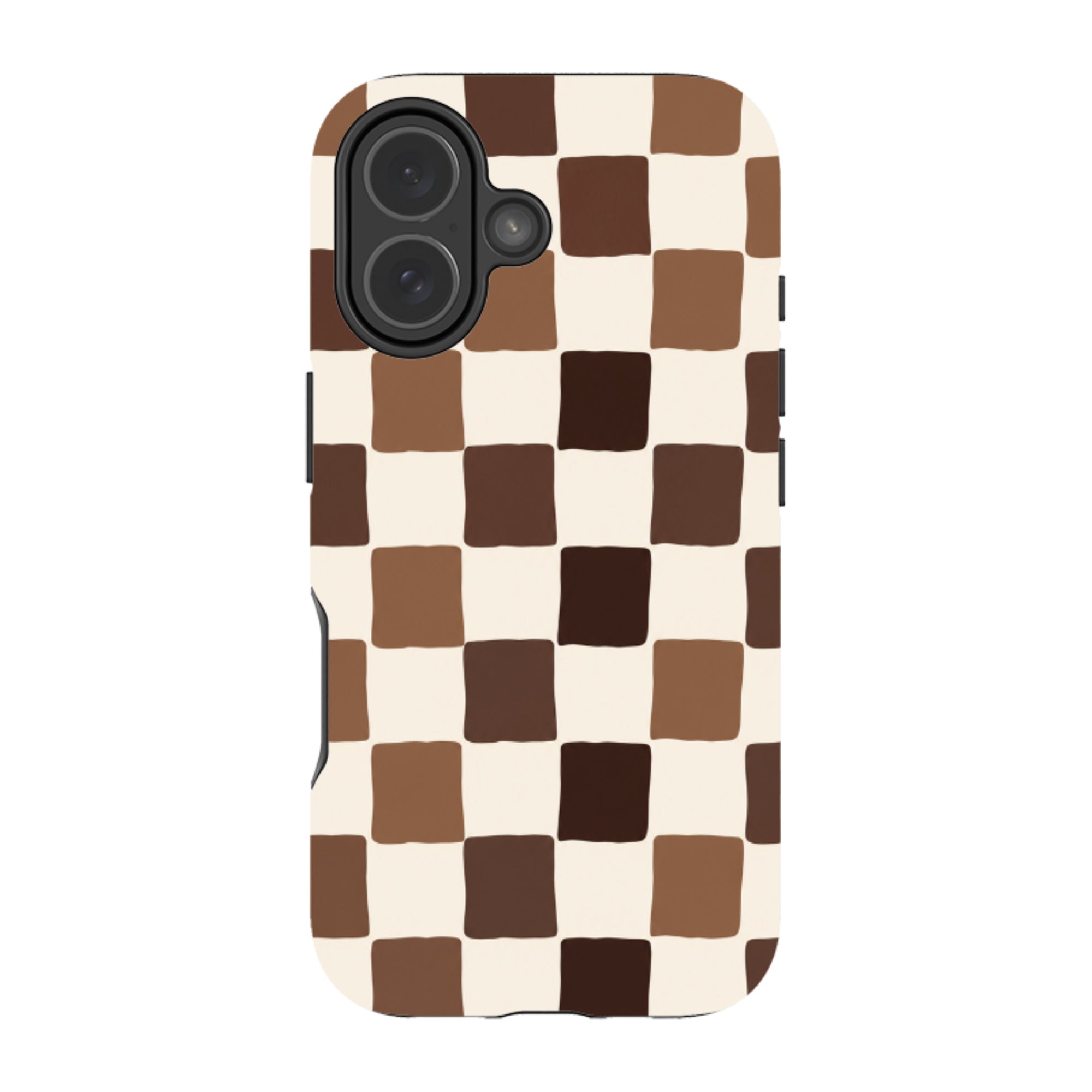 iPhone MagSafe Tough Case - Brown Checkerboard