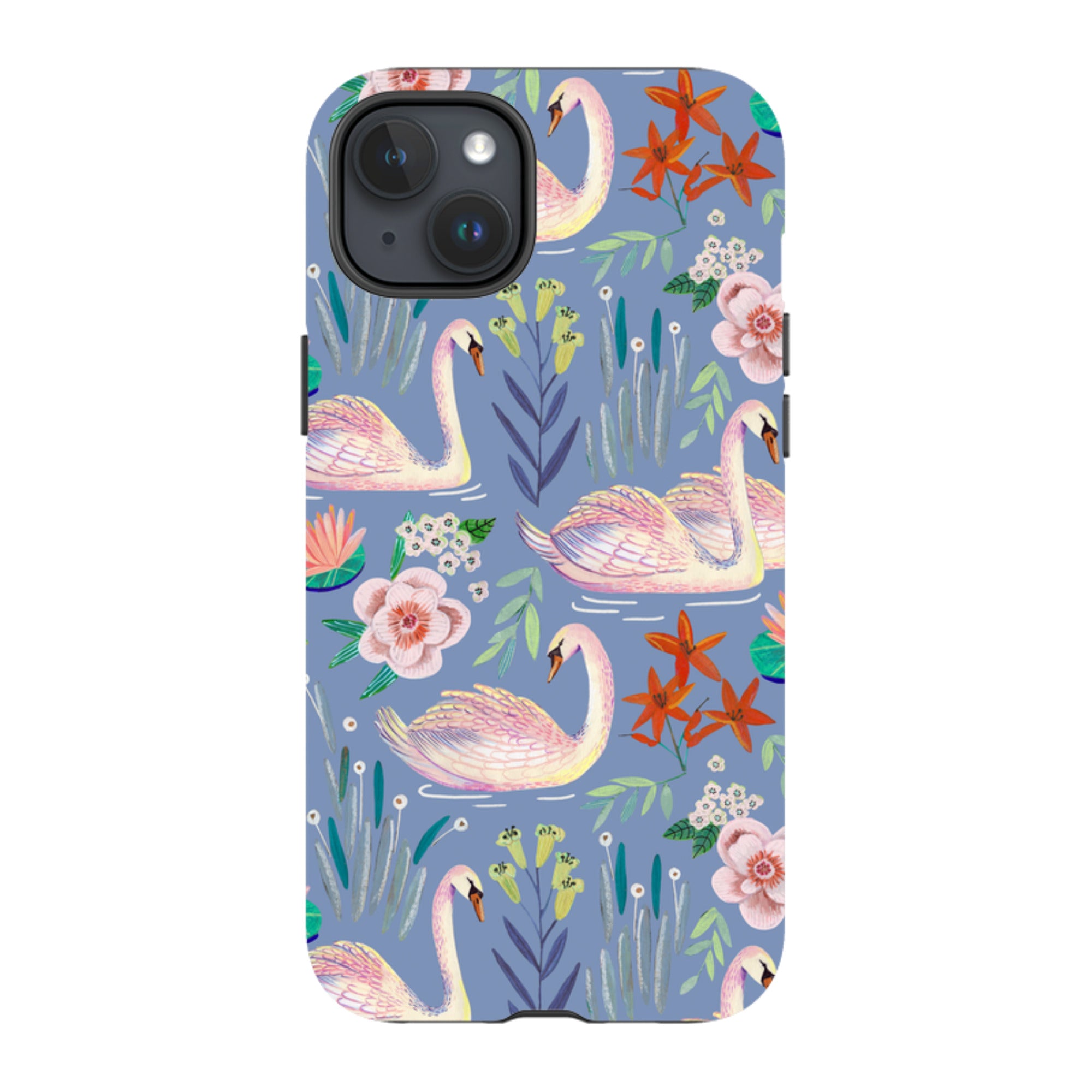 iPhone MagSafe Tough Case -  Swan Pattern By Caroline Bonne Muller