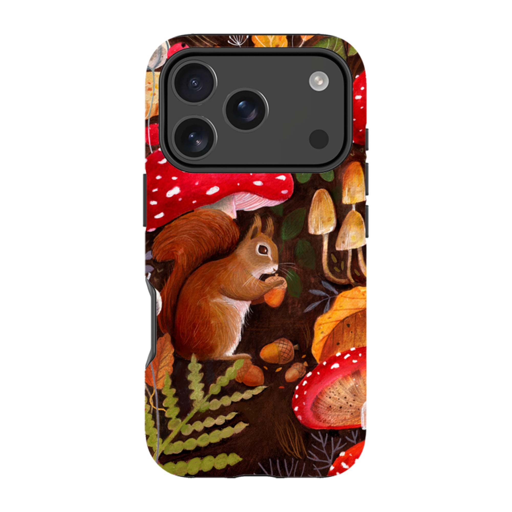 iPhone MagSafe Tough Case - Squirrel Mushrooms By Bex Parkin