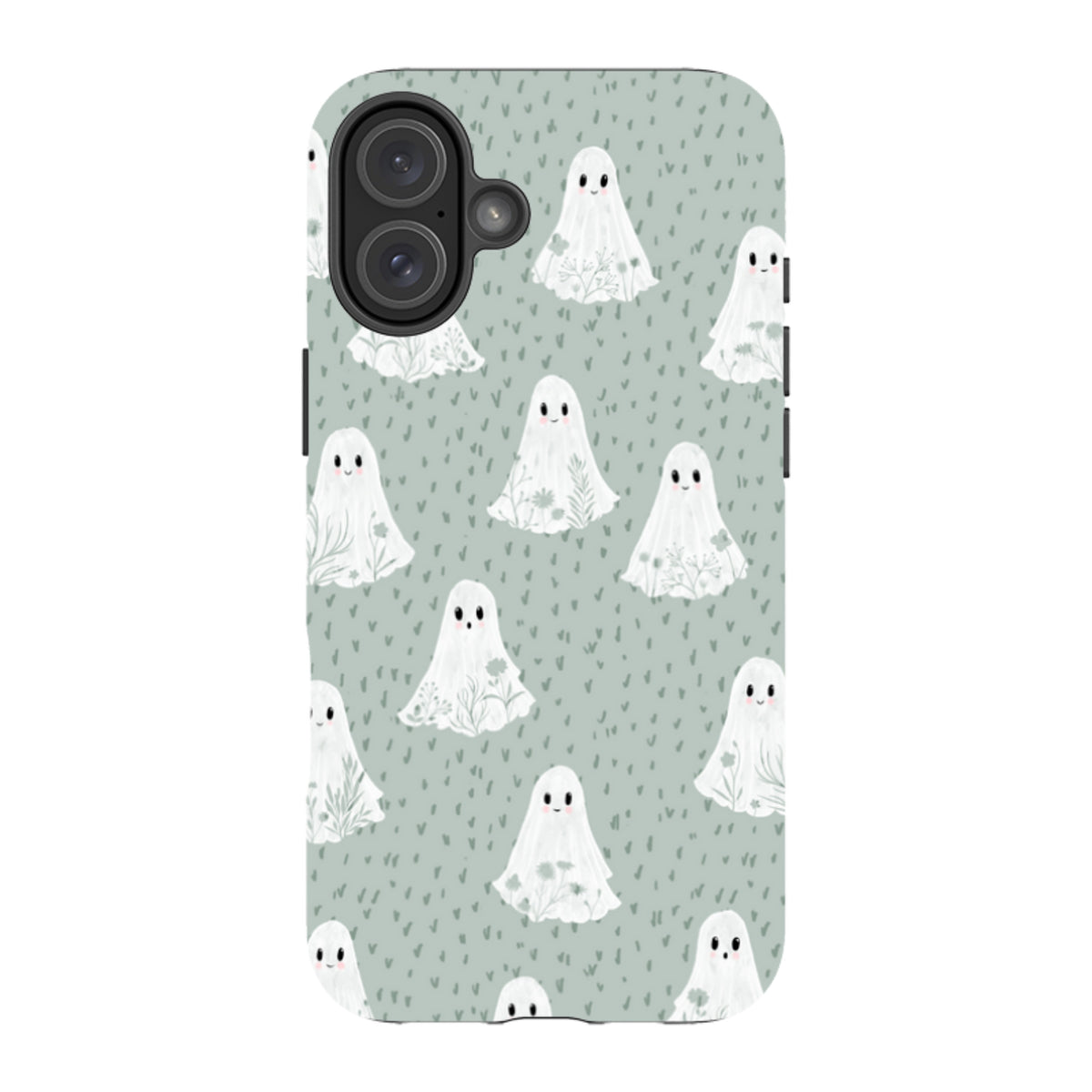 iPhone Tough Case - Floral Ghosts - Dusty Gourd By Katherine Quinn