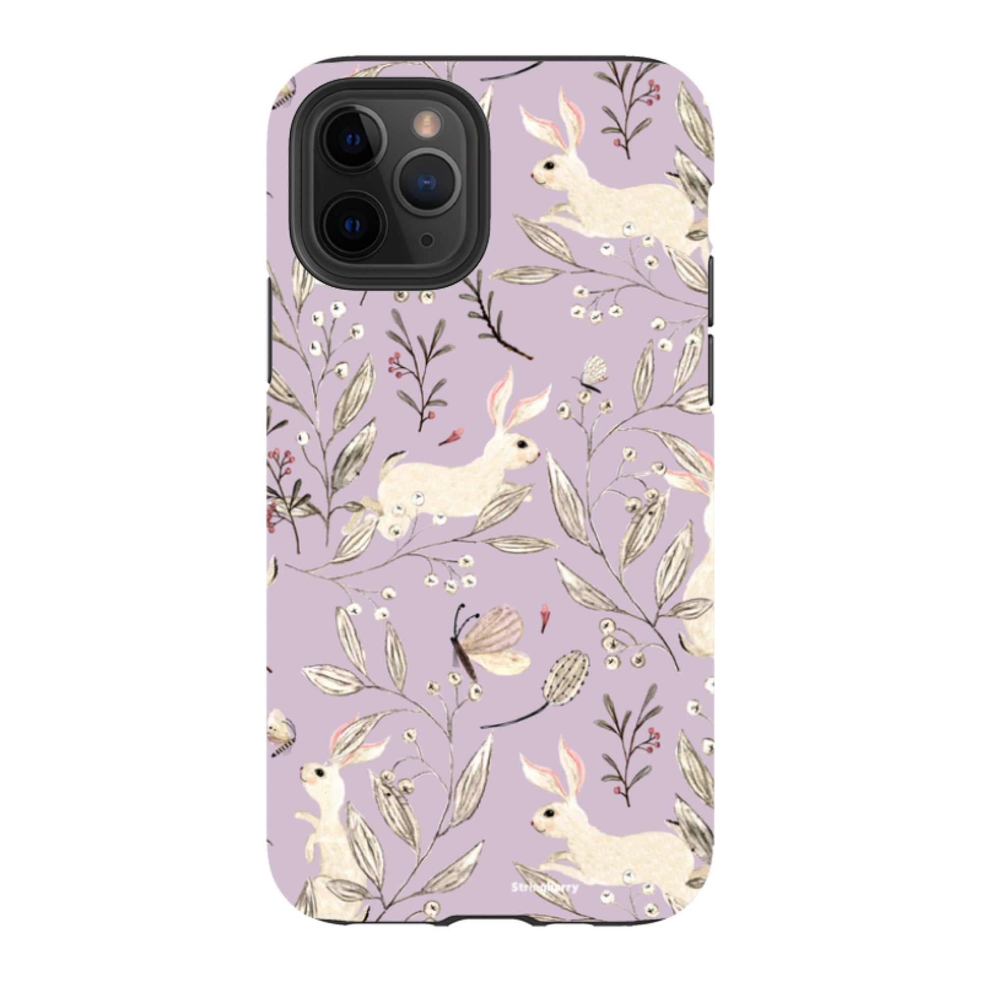 iPhone Tough Case - Bunnies Mauve By Katherine Quinn