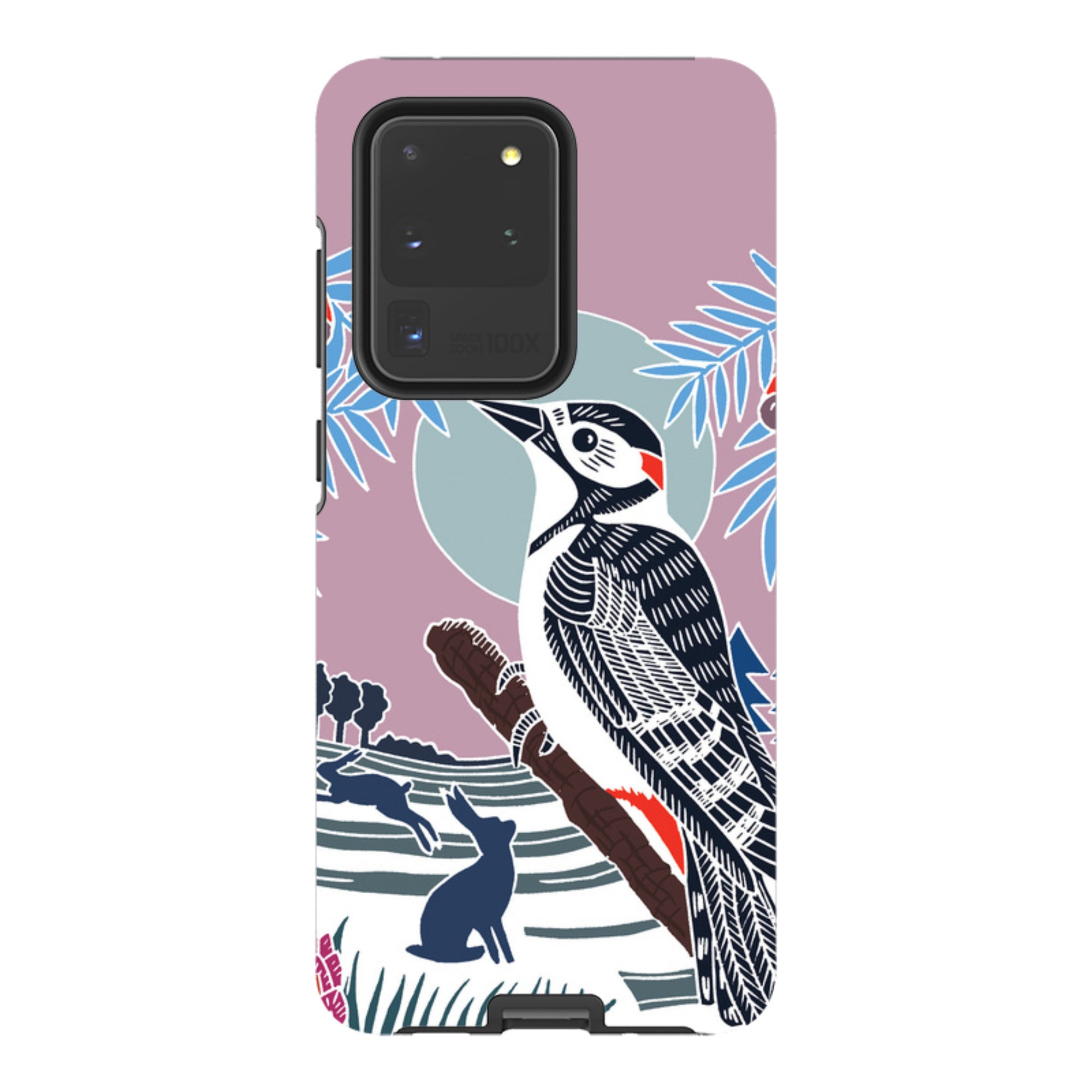 Samsung Tough Case - Woodpecker Pale By Kate Heiss