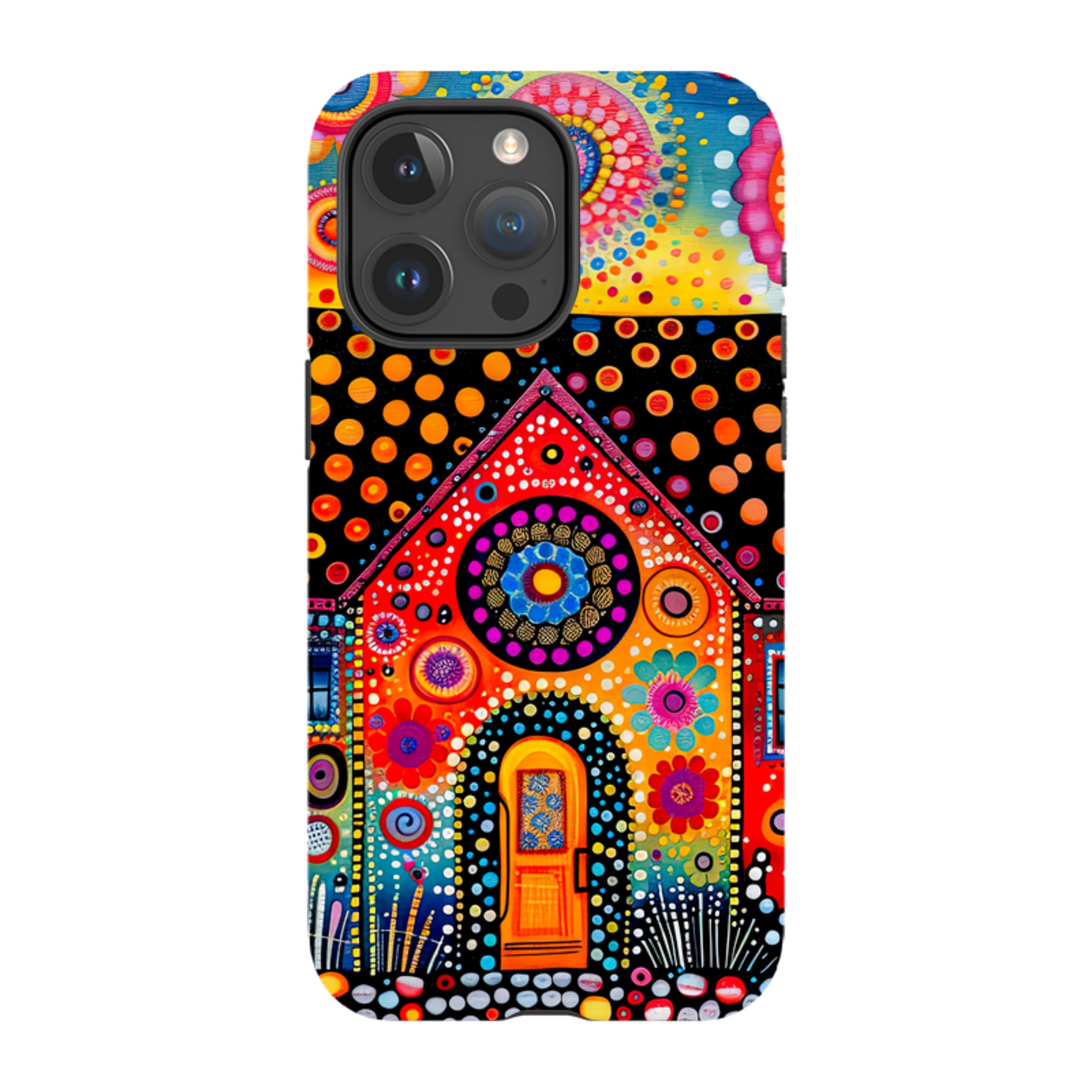 iPhone MagSafe Tough Case - Folk Art House IV