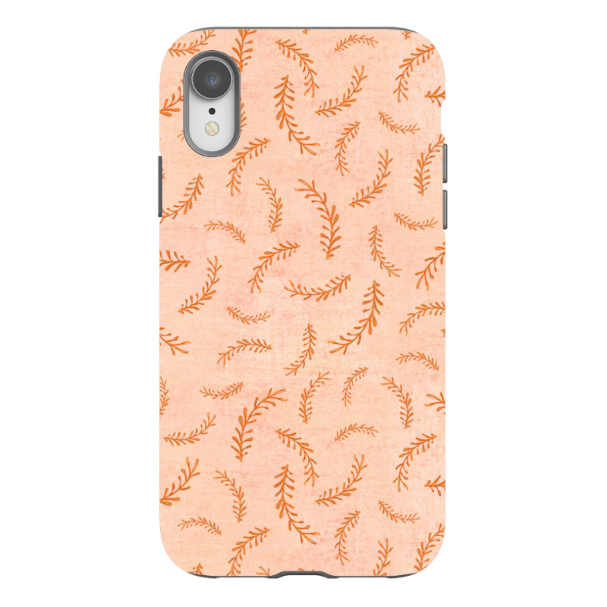 iPhone Tough Case - Feathers Pink By Katherine Quinn