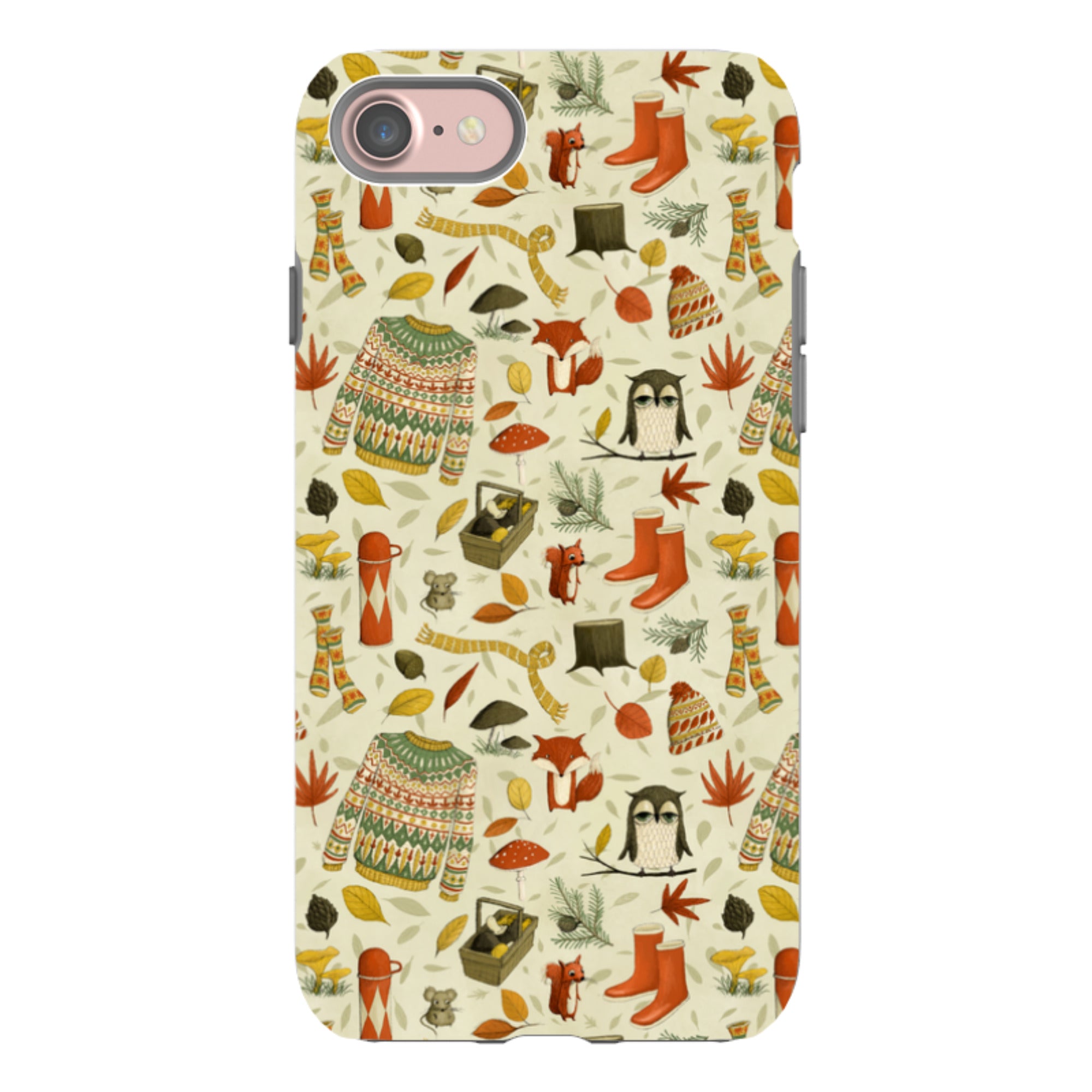 iPhone Tough Case - Autumn Pattern By Maja Lindberg