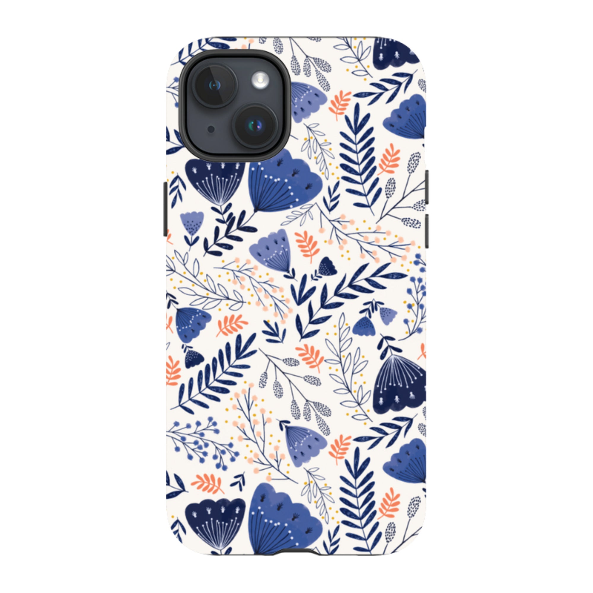 iPhone MagSafe Tough Case -  Blue Floral By Jade Mosinski