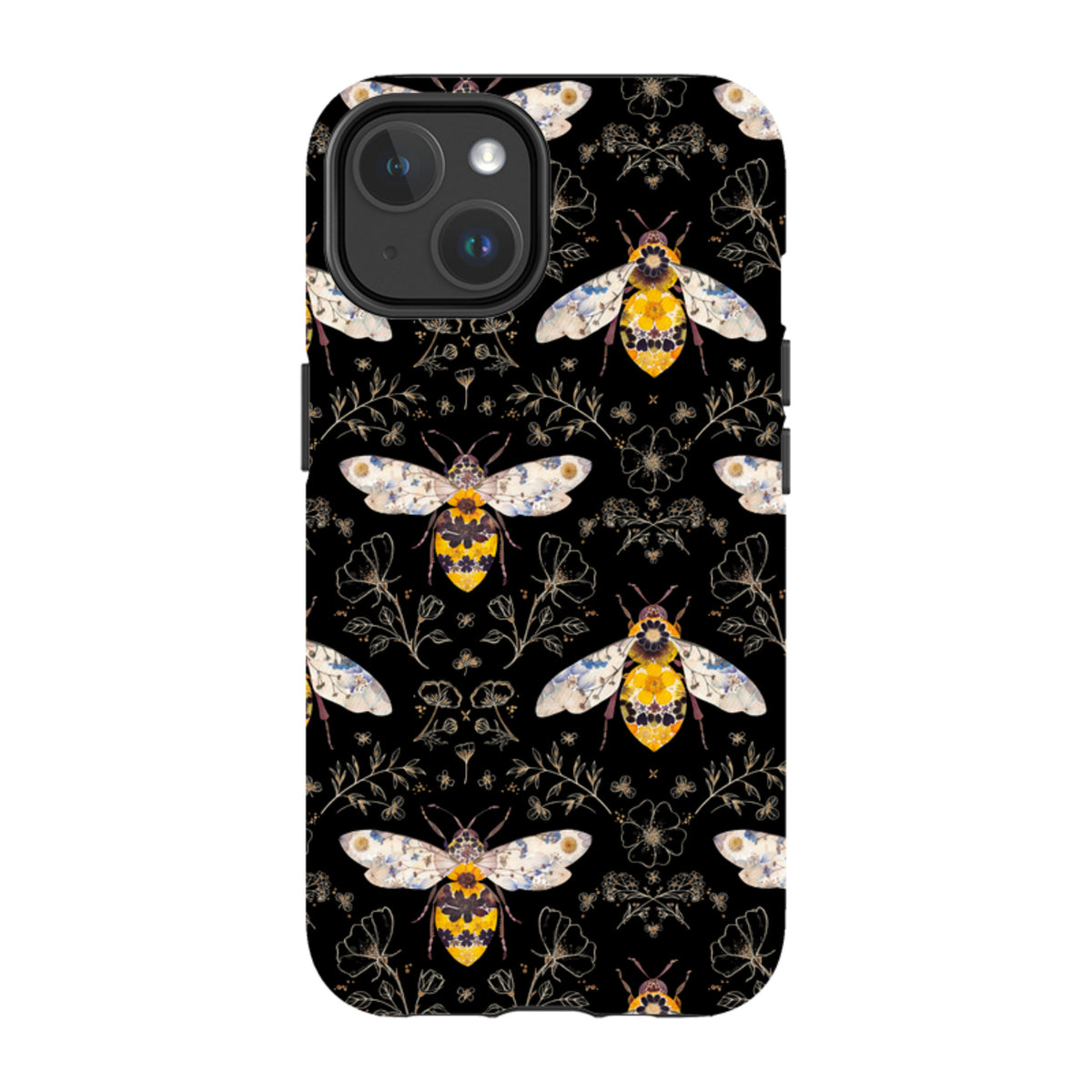 iPhone MagSafe Tough Case - Midnight Bumble Bee Multi By Helen Ahpornsiri