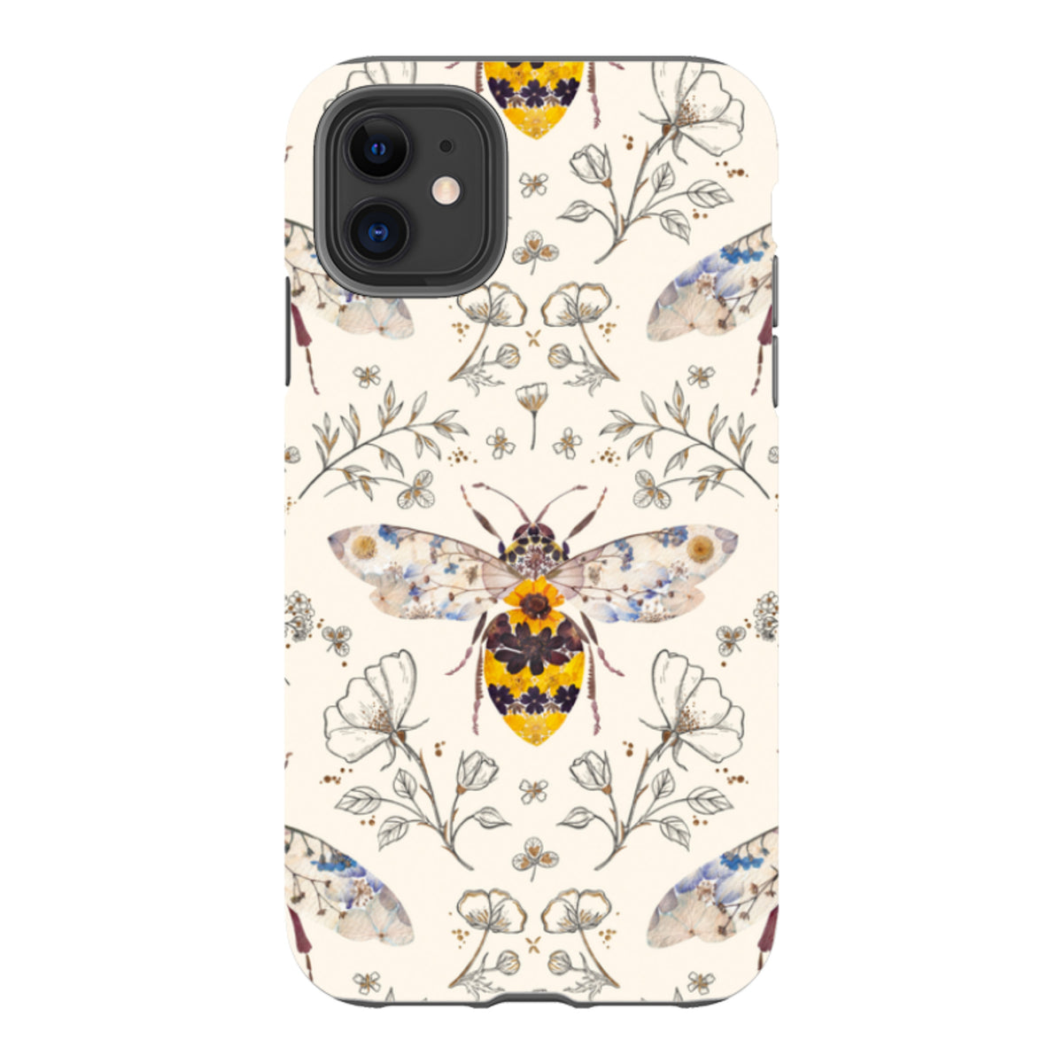 iPhone Tough Case - Alabaster Bumble Bee By Helen Ahpornsiri