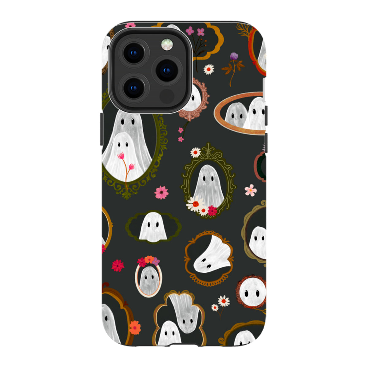 iPhone Tough Case - Framed Ghosts - Charcoal By Katherine Quinn