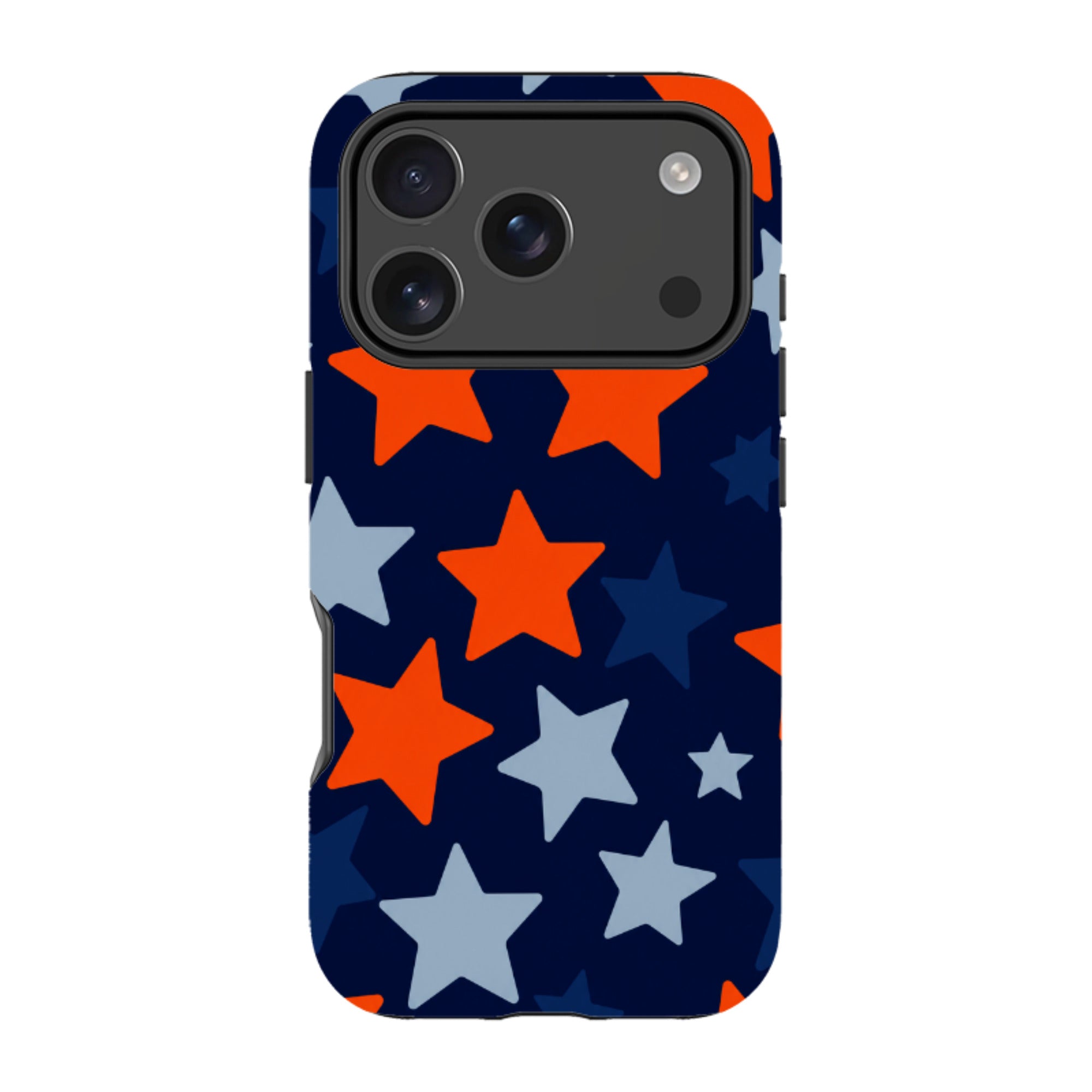 iPhone Tough Case - Navy Blue & Orange Star