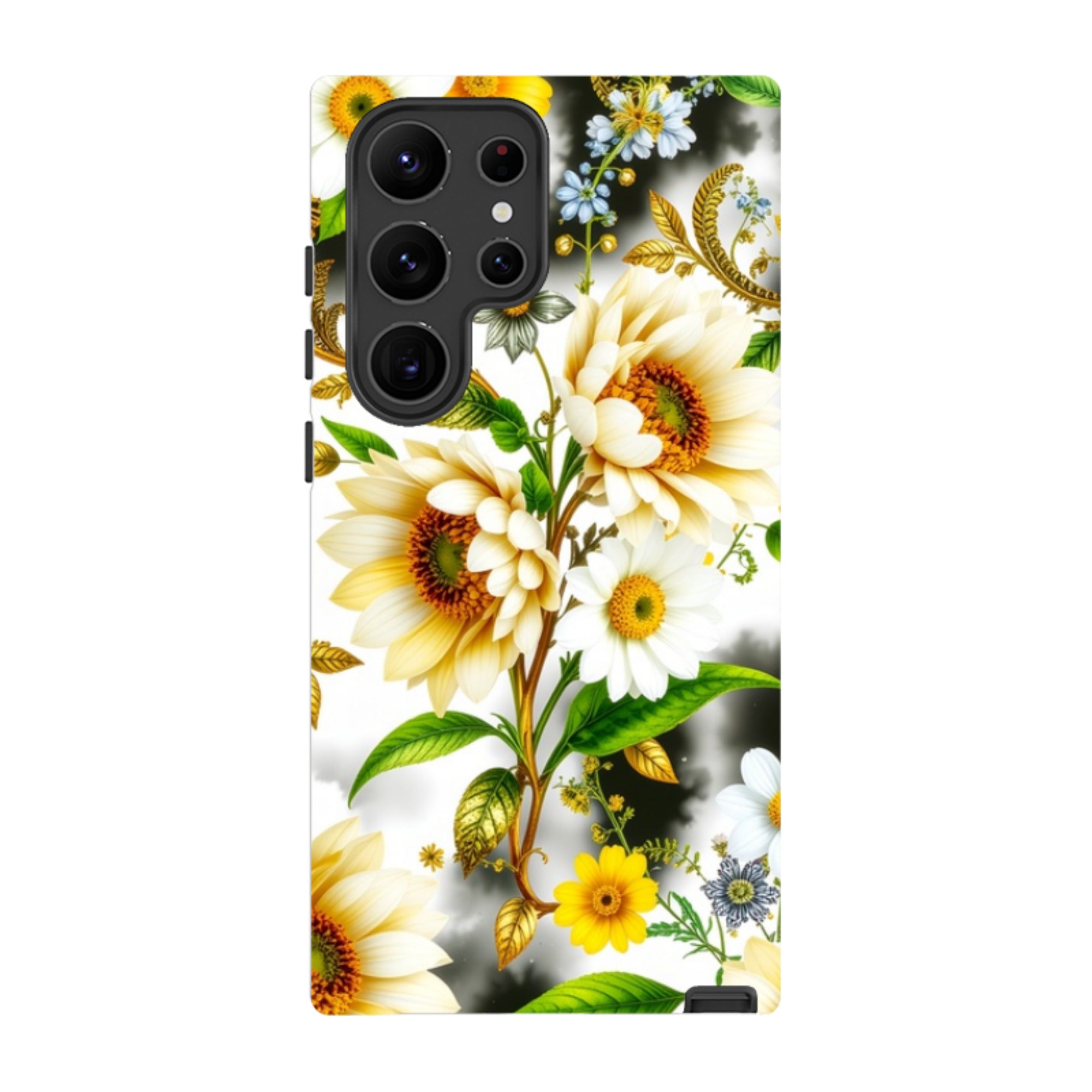 Samsung Tough  Case - Gold Flowers