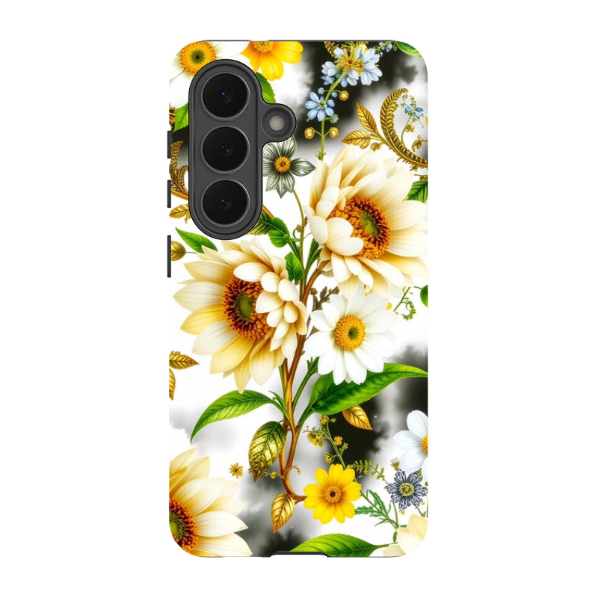 Samsung Tough  Case - Gold Flowers