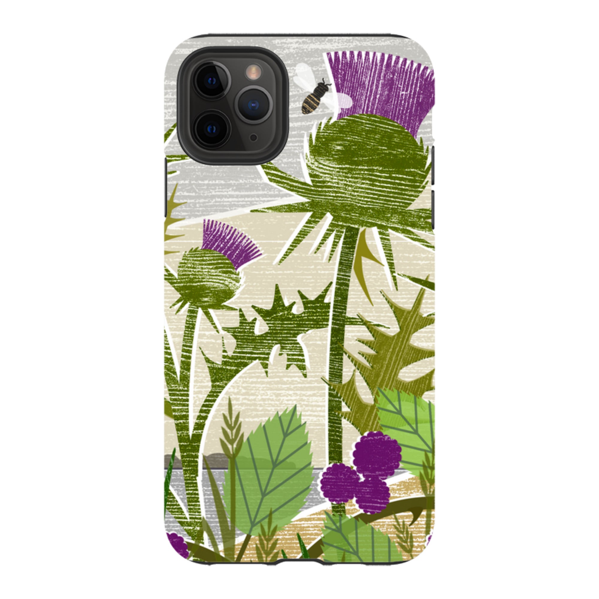 iPhone Tough Case - Purple Thistle By Liane Payne