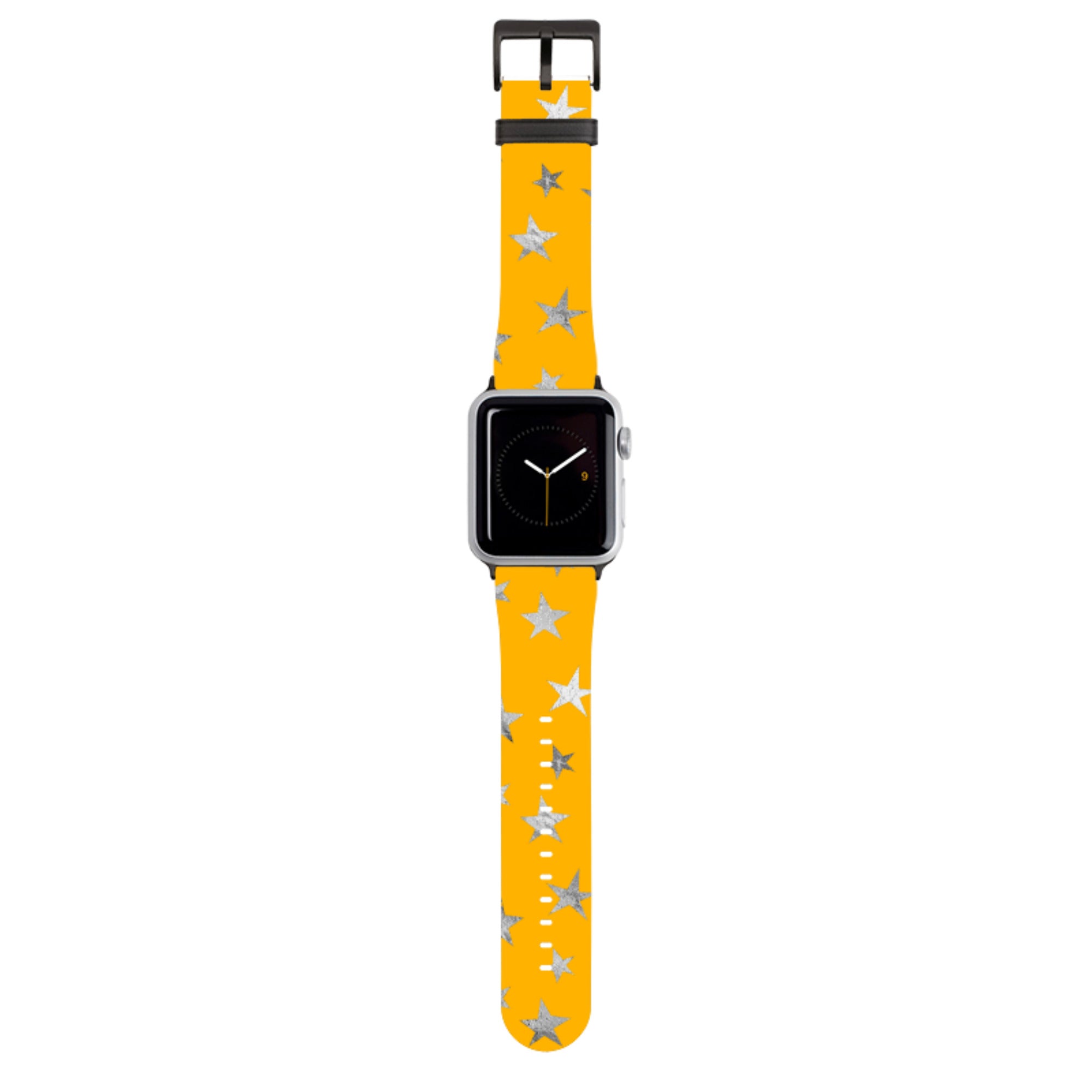 Honey Stars Silver Apple Watch Strap