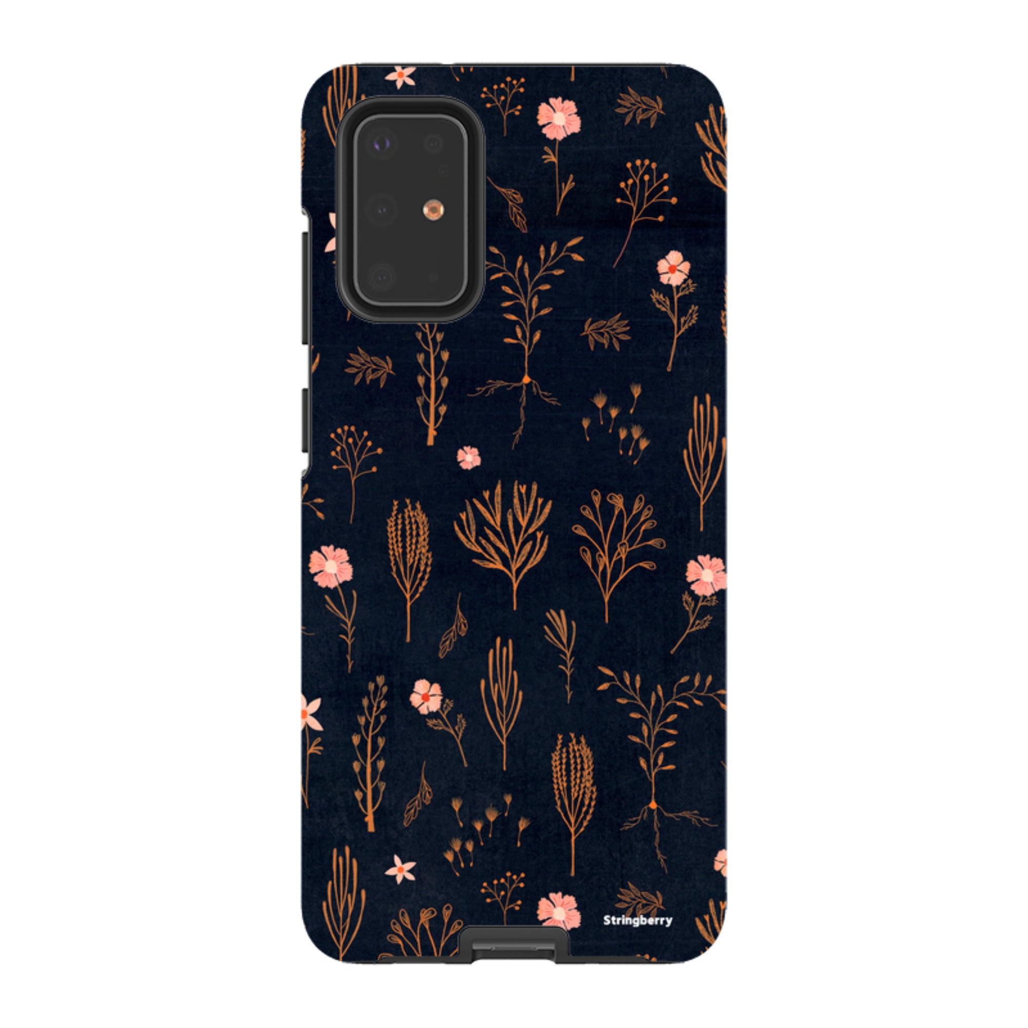 Samsung Tough Case - Floral Light Orange And Pink By Katherine Quinn