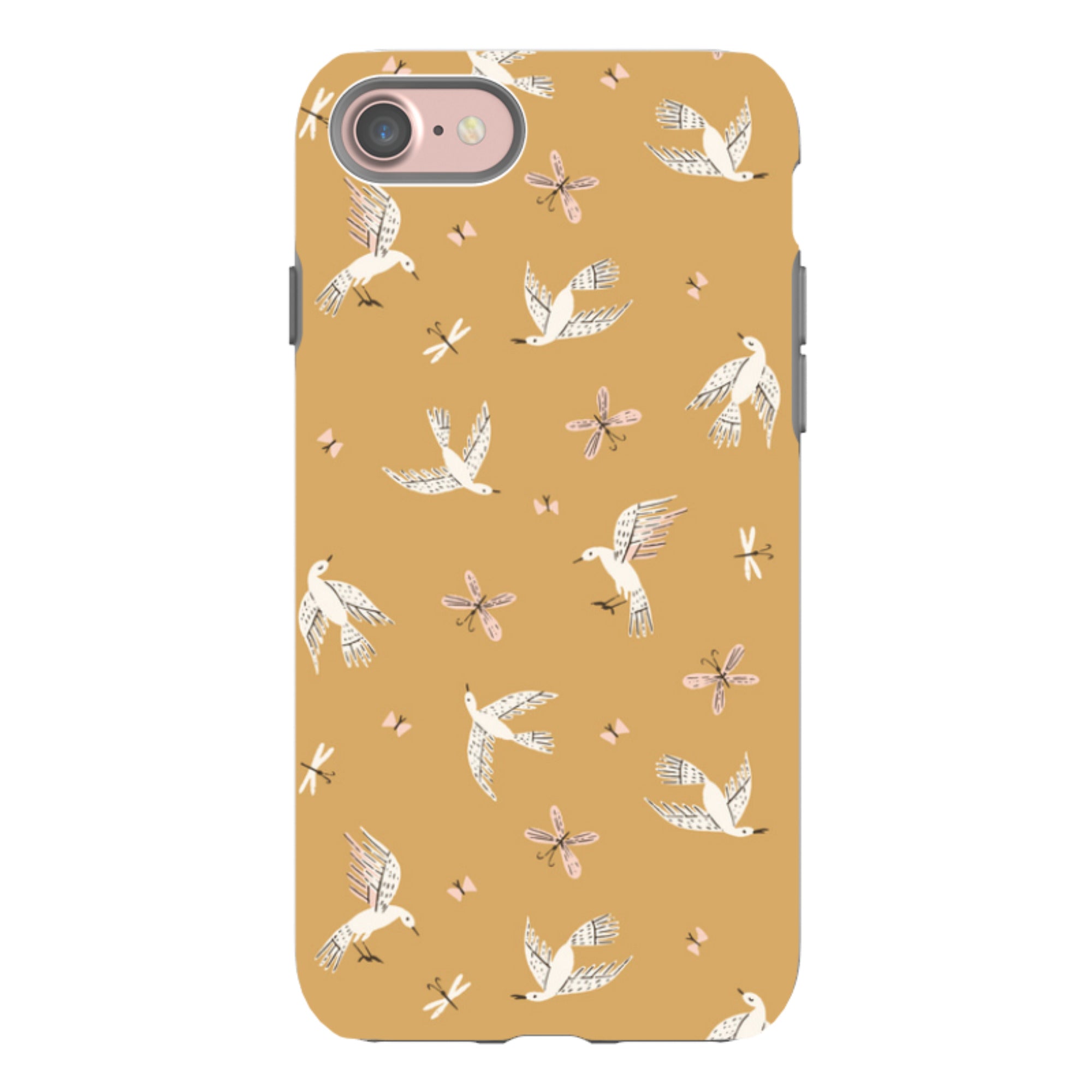 iPhone Tough Case - Birds And Butterflies By Meghann Rader