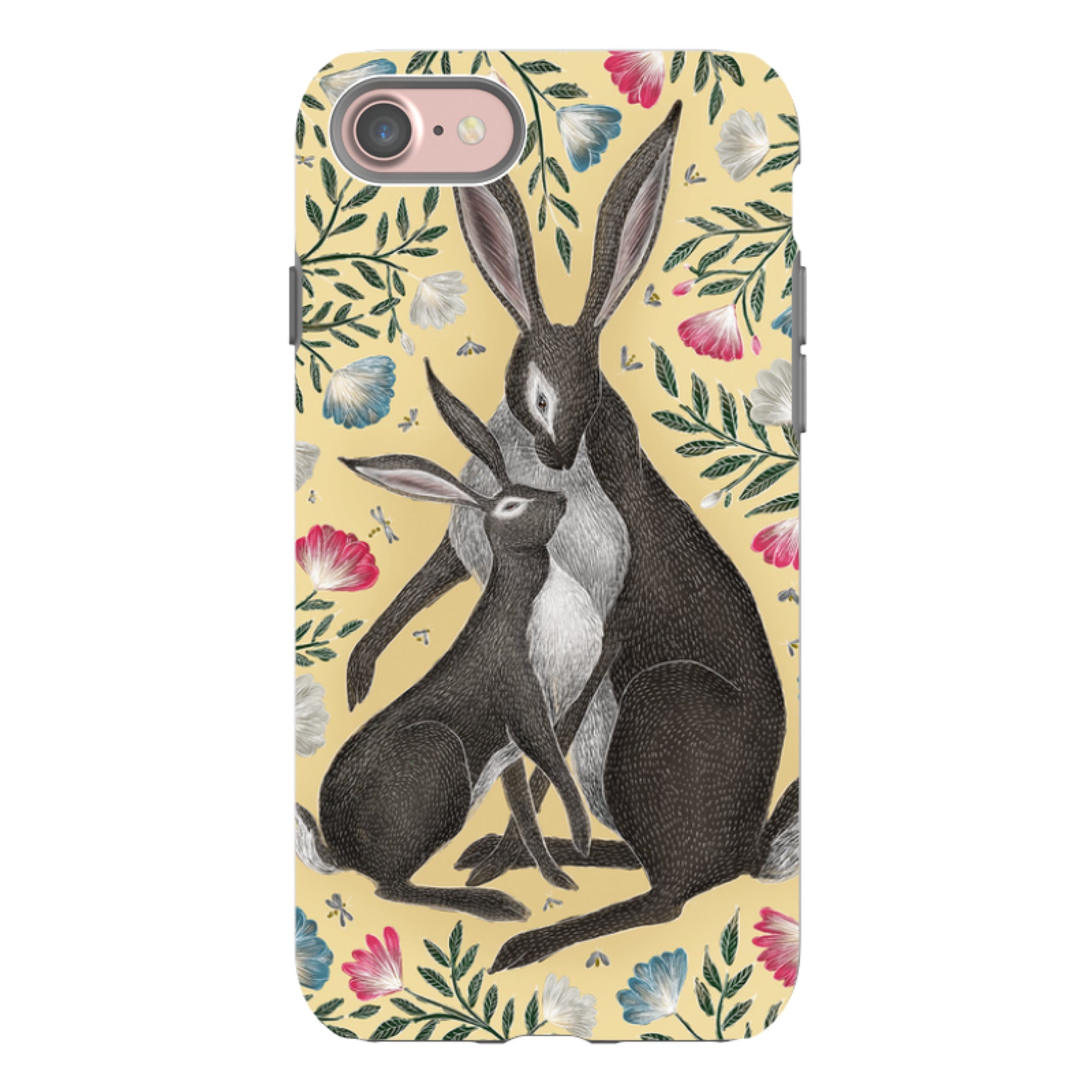 iPhone Tough Case - Mother And Baby Hare By Catherine Rowe