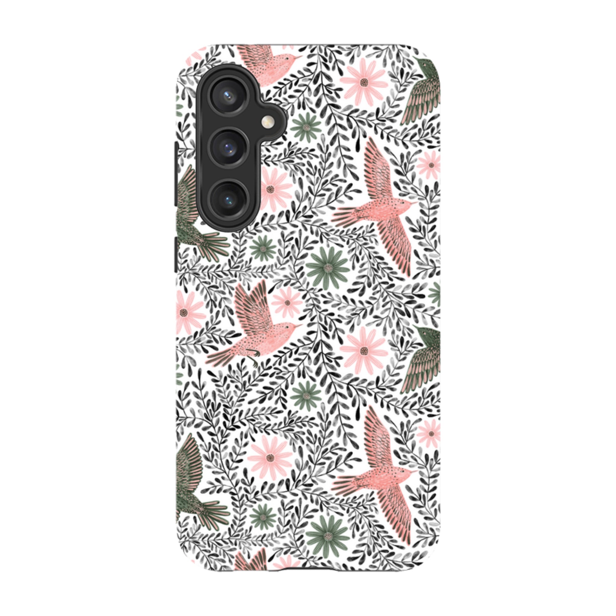 Samsung Tough Case - Bird Pattern Black By Lee Foster Wilson