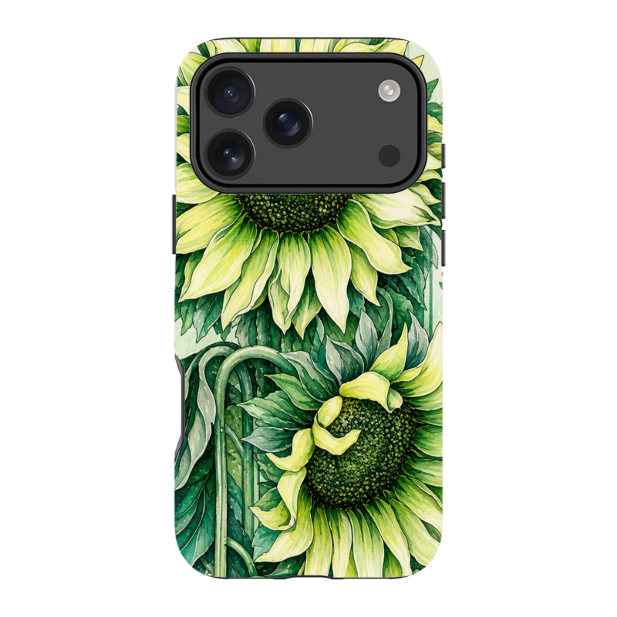 iPhone MagSafe Tough Case - Sage Green Sunflower