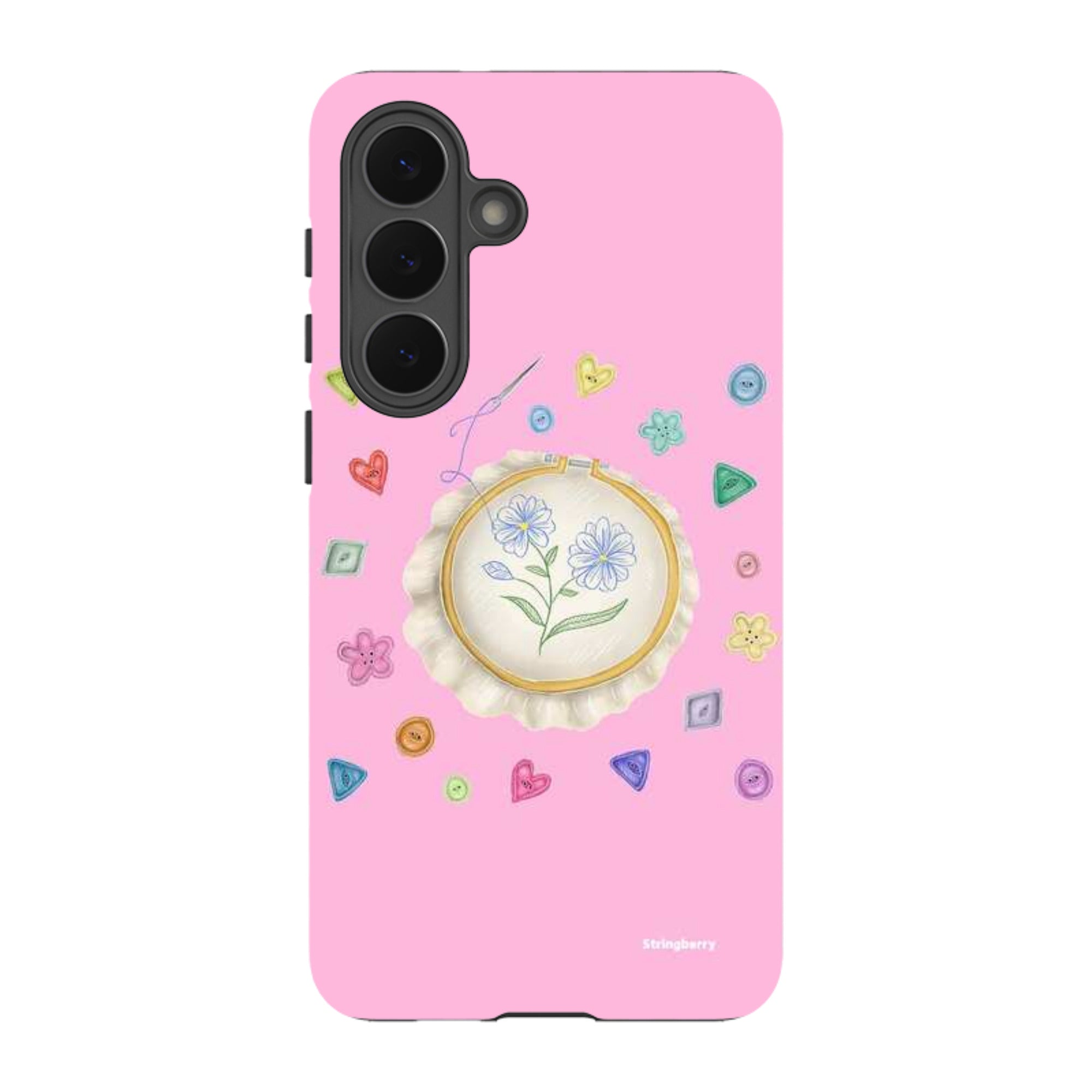 Samsung Tough Case - Flower Buttons Needlework By Catherine Rowe