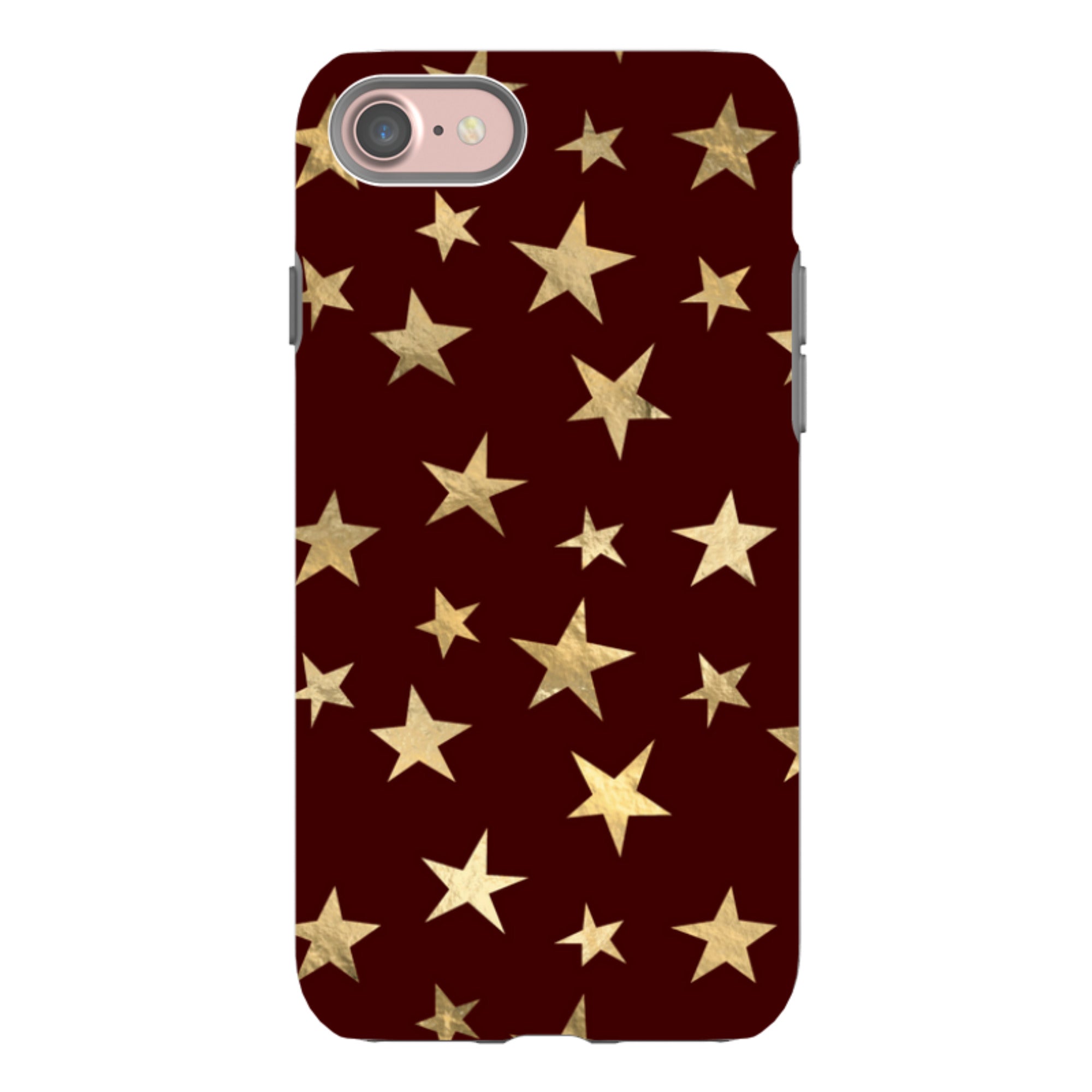 iPhone Tough Case - Brown and Gold Stars