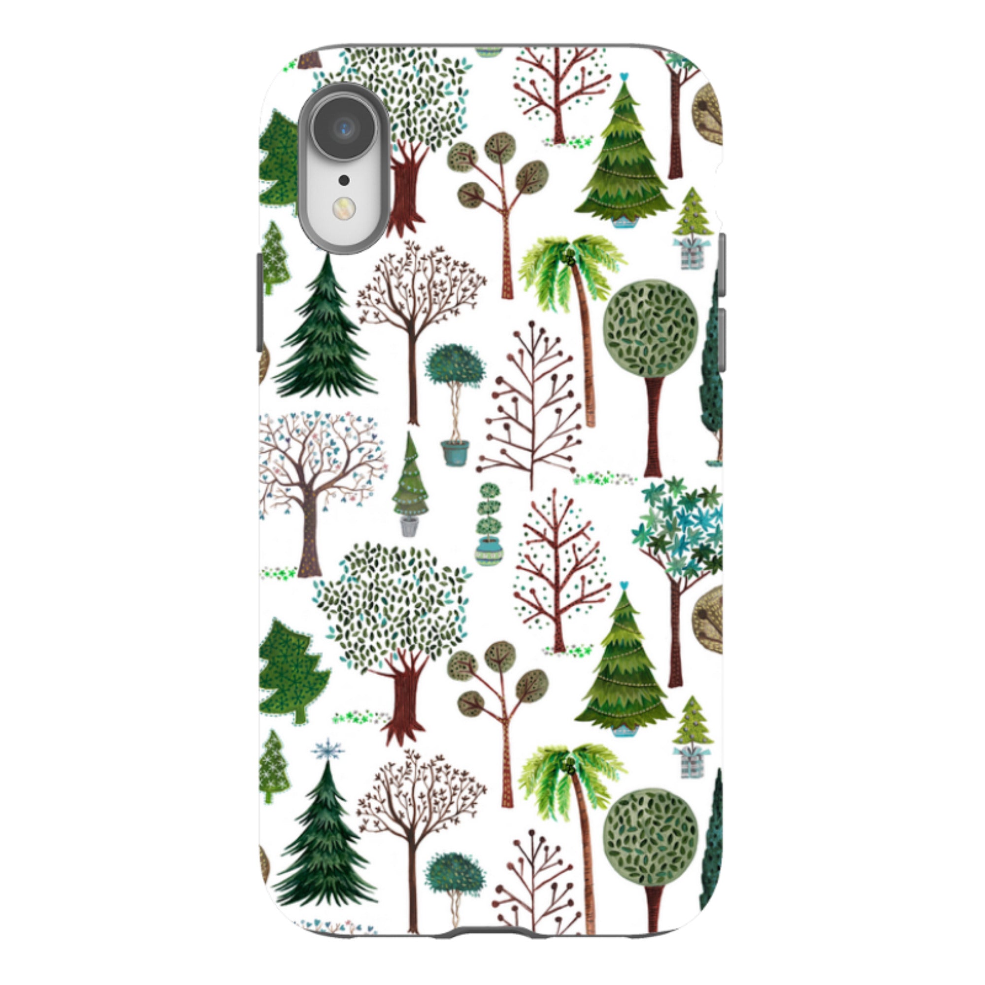 iPhone Tough Case - Xmas Trees By Caroline Bonne Muller