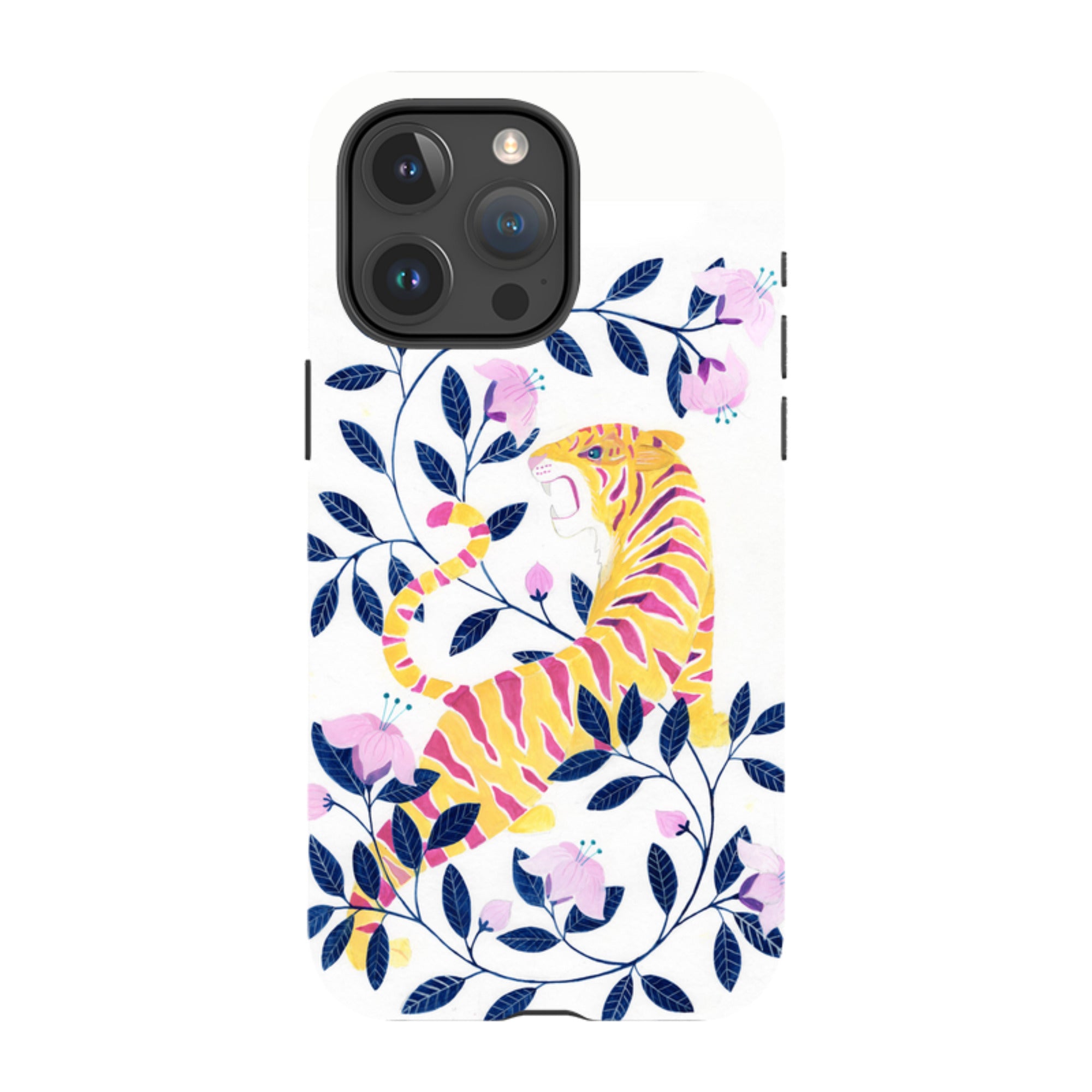 iPhone Tough Case - Yellow Tiger By Bex Parkin