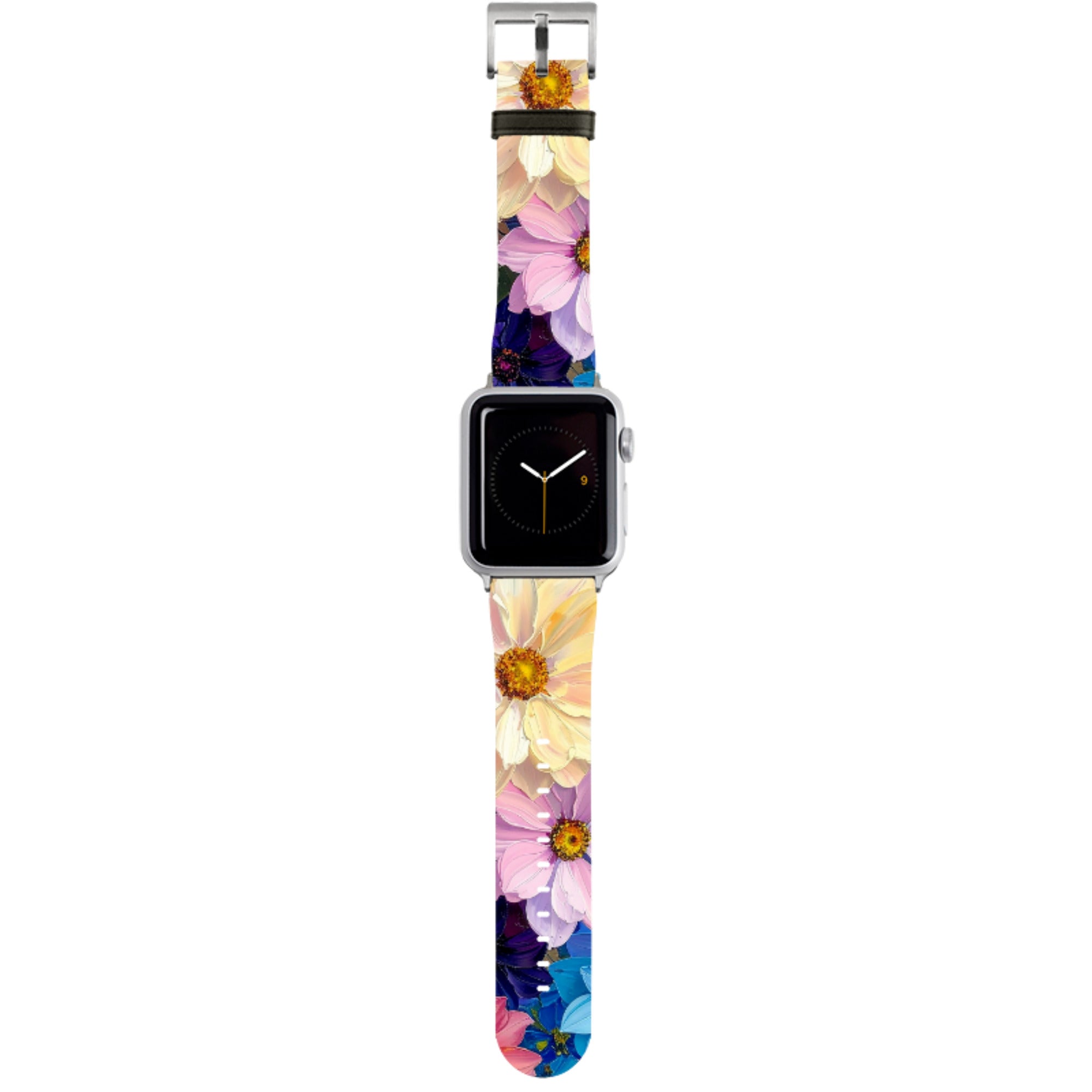 Summer Floral Blue Garden Apple Watch Strap