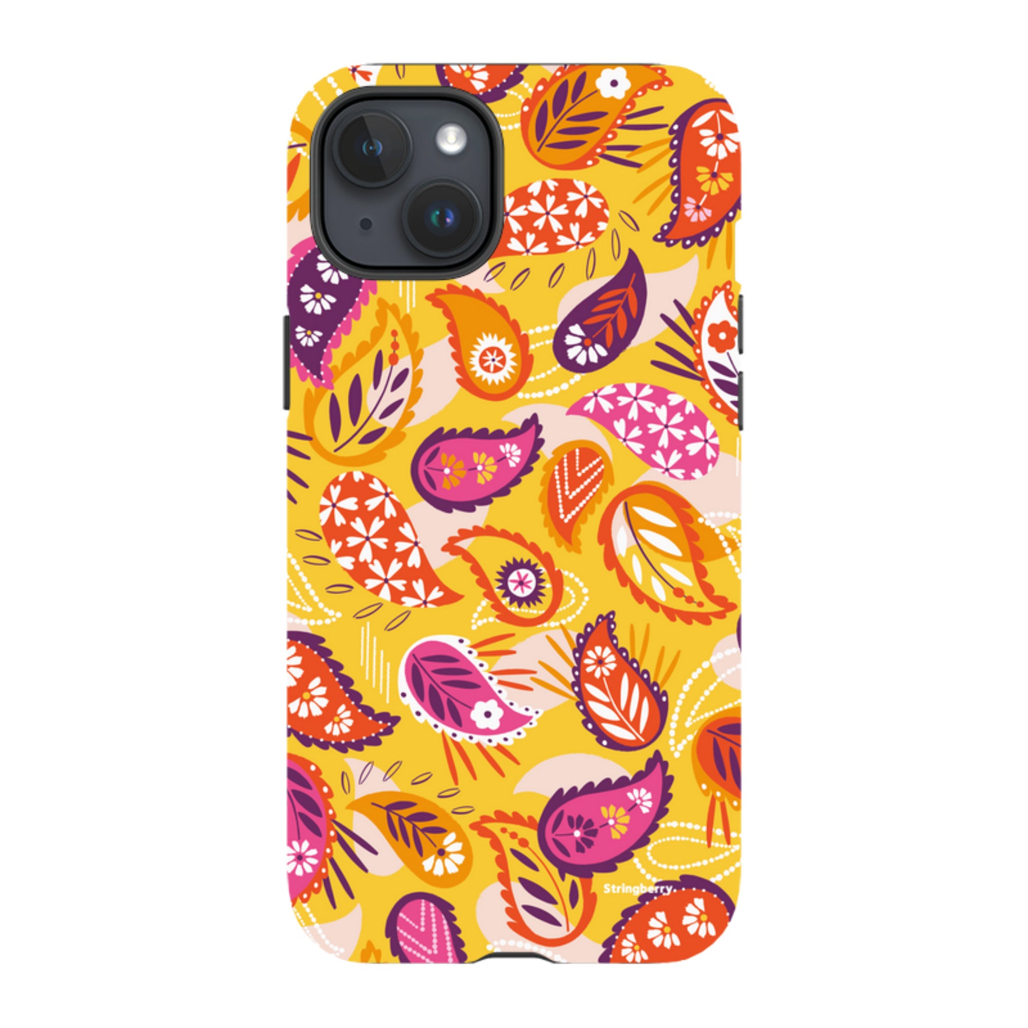 iPhone MagSafe Tough Case -  Paisley Yellow By Ali Brookes