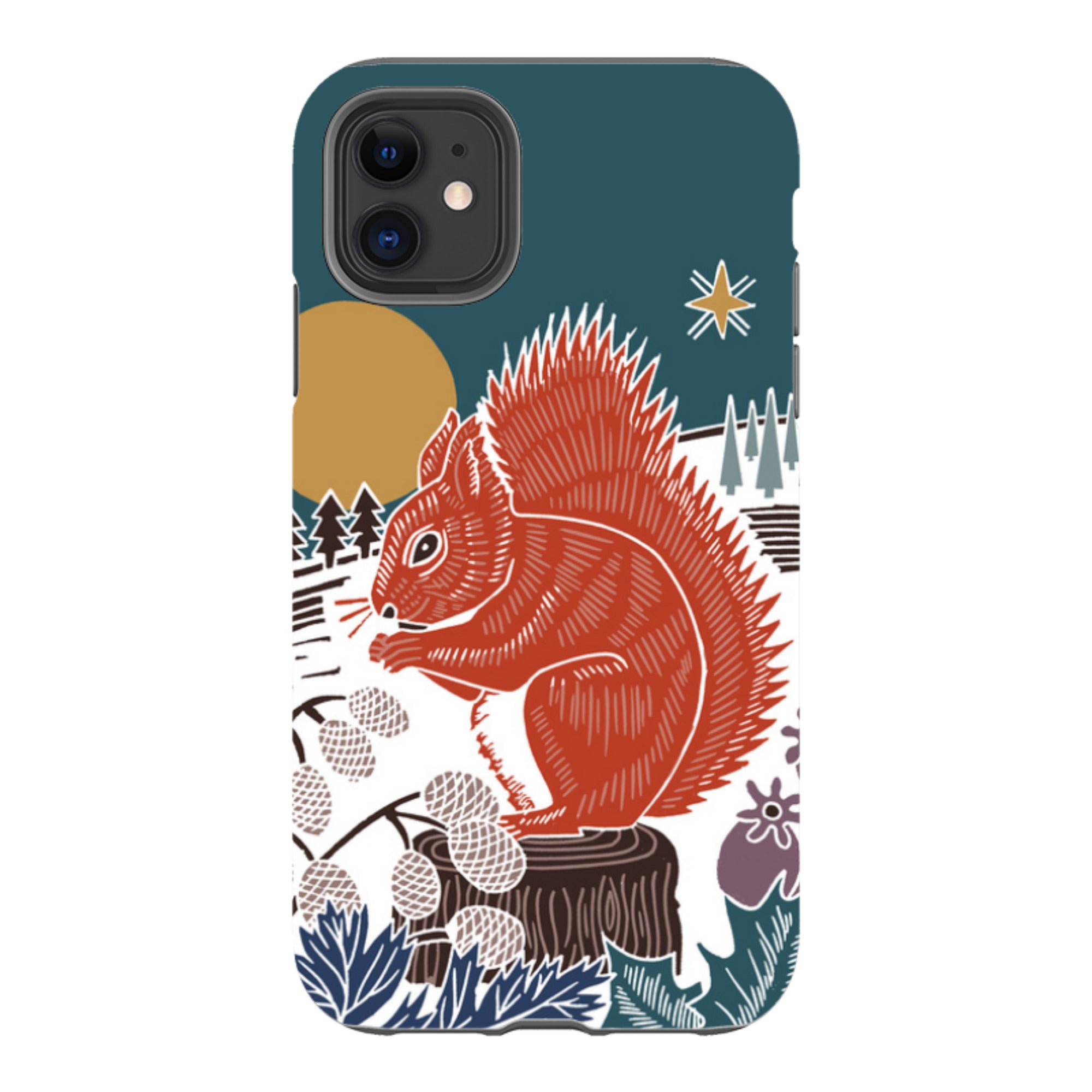 iPhone Tough Case - Winter Squirrel By Kate Heiss