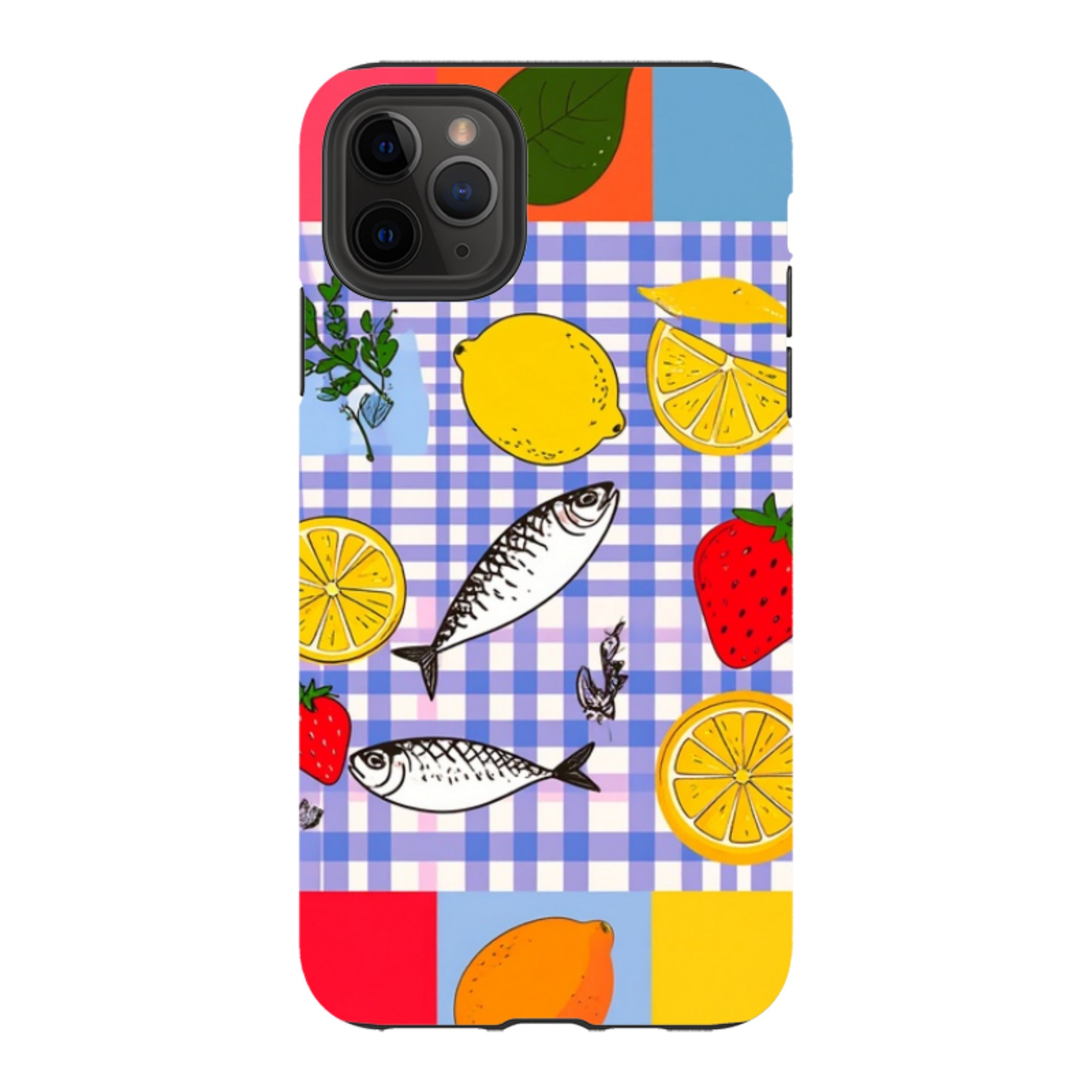 iPhone Tough Case - Sardines and Checks