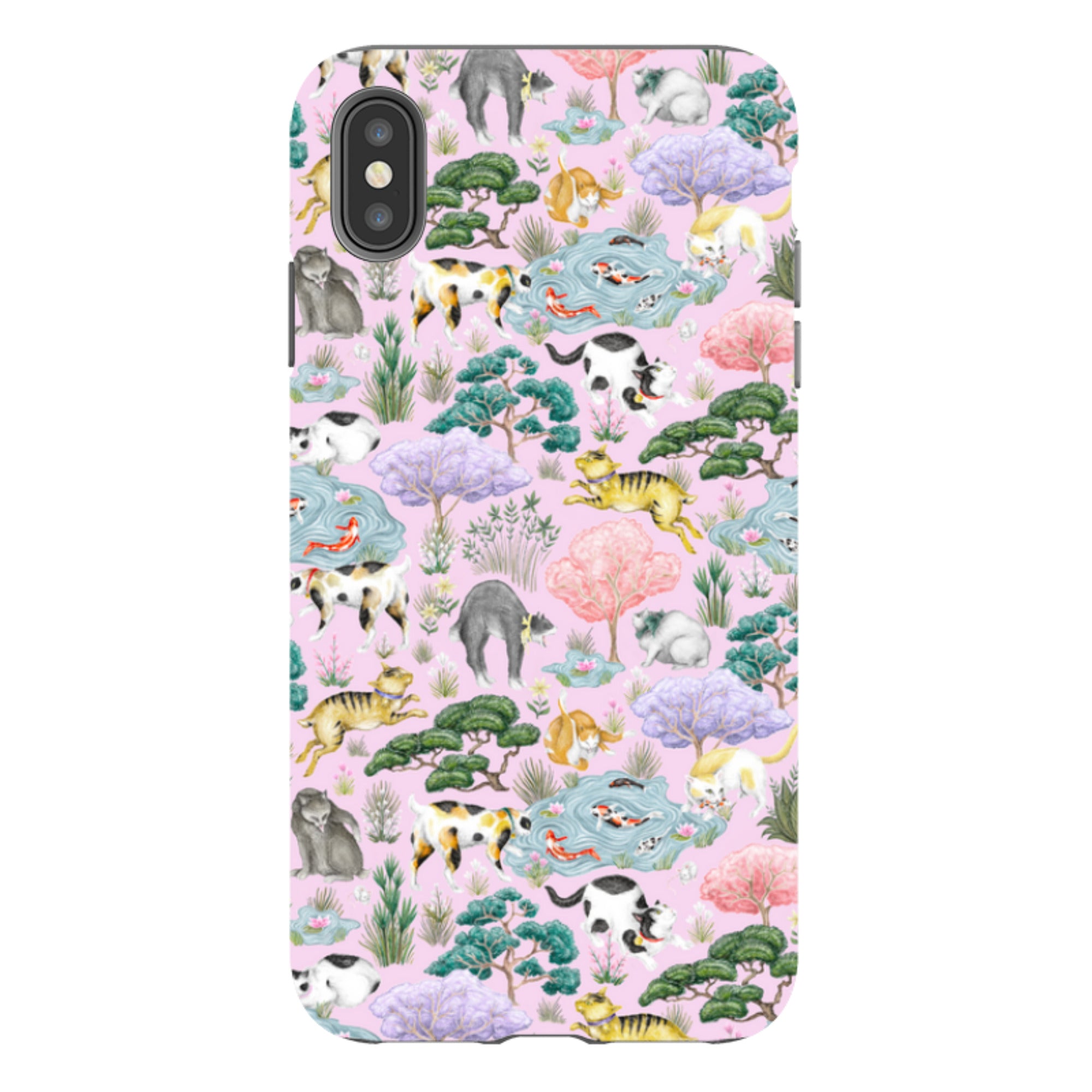 iPhone Tough Case - Cat Garden By Catherine Rowe