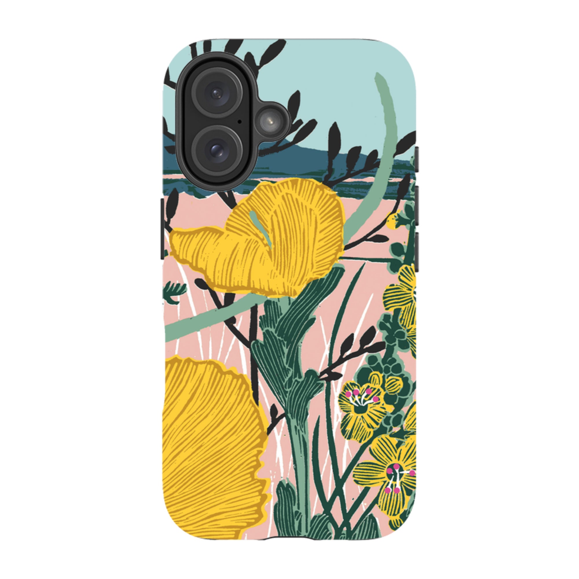 iPhone Tough Case - Yellow Poppies By Kate Heiss