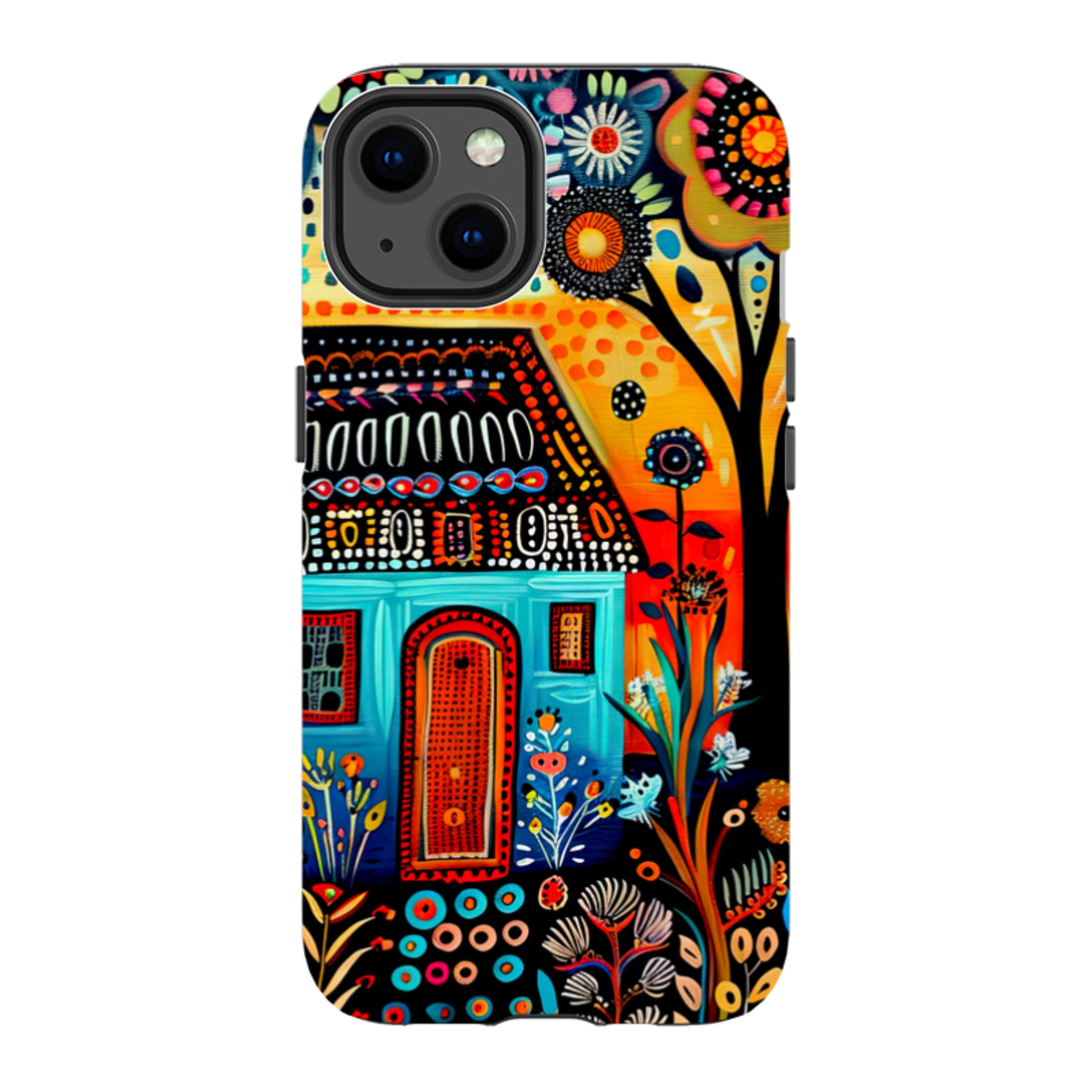 iPhone Case - Folk Art House VI