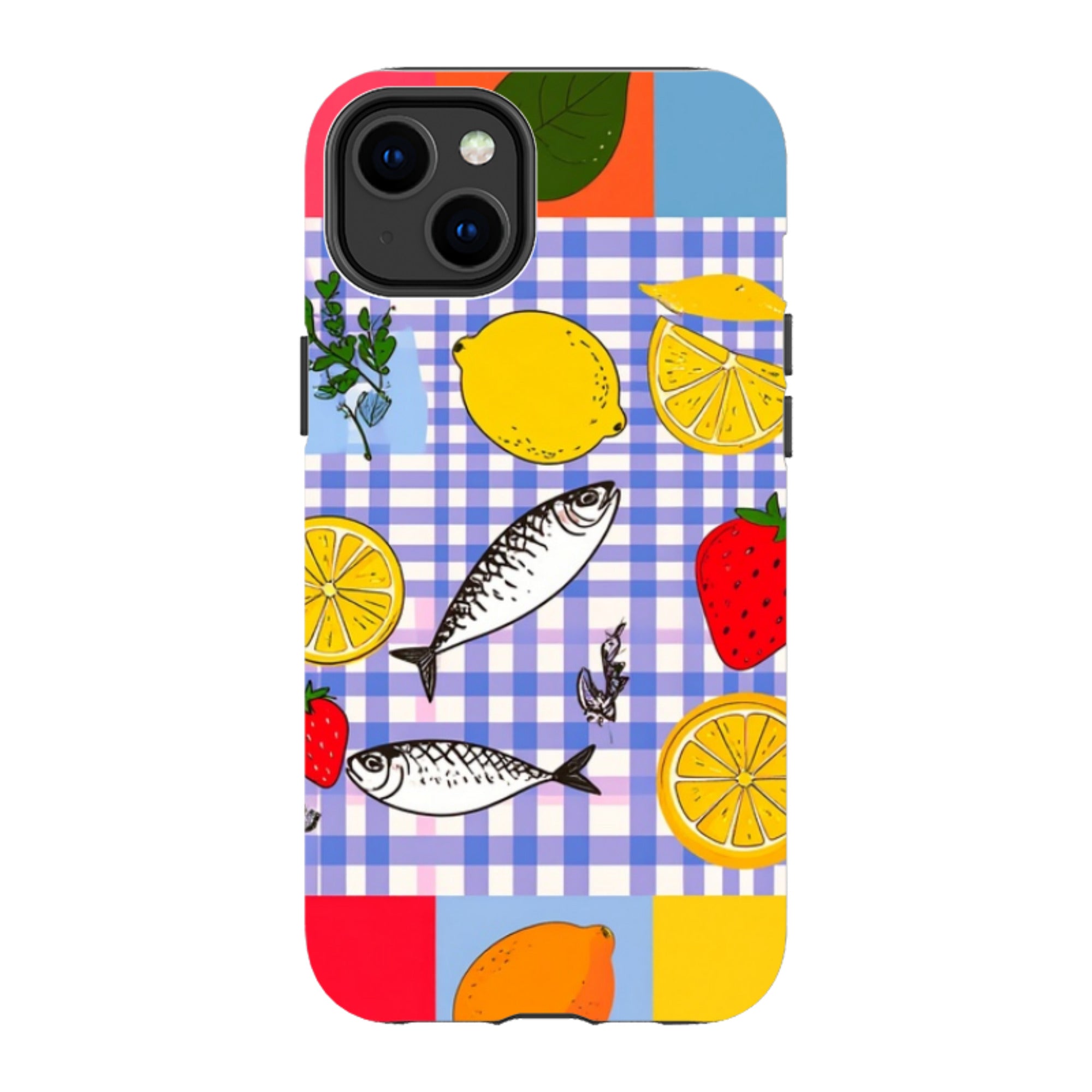 iPhone Tough Case - Sardines and Checks