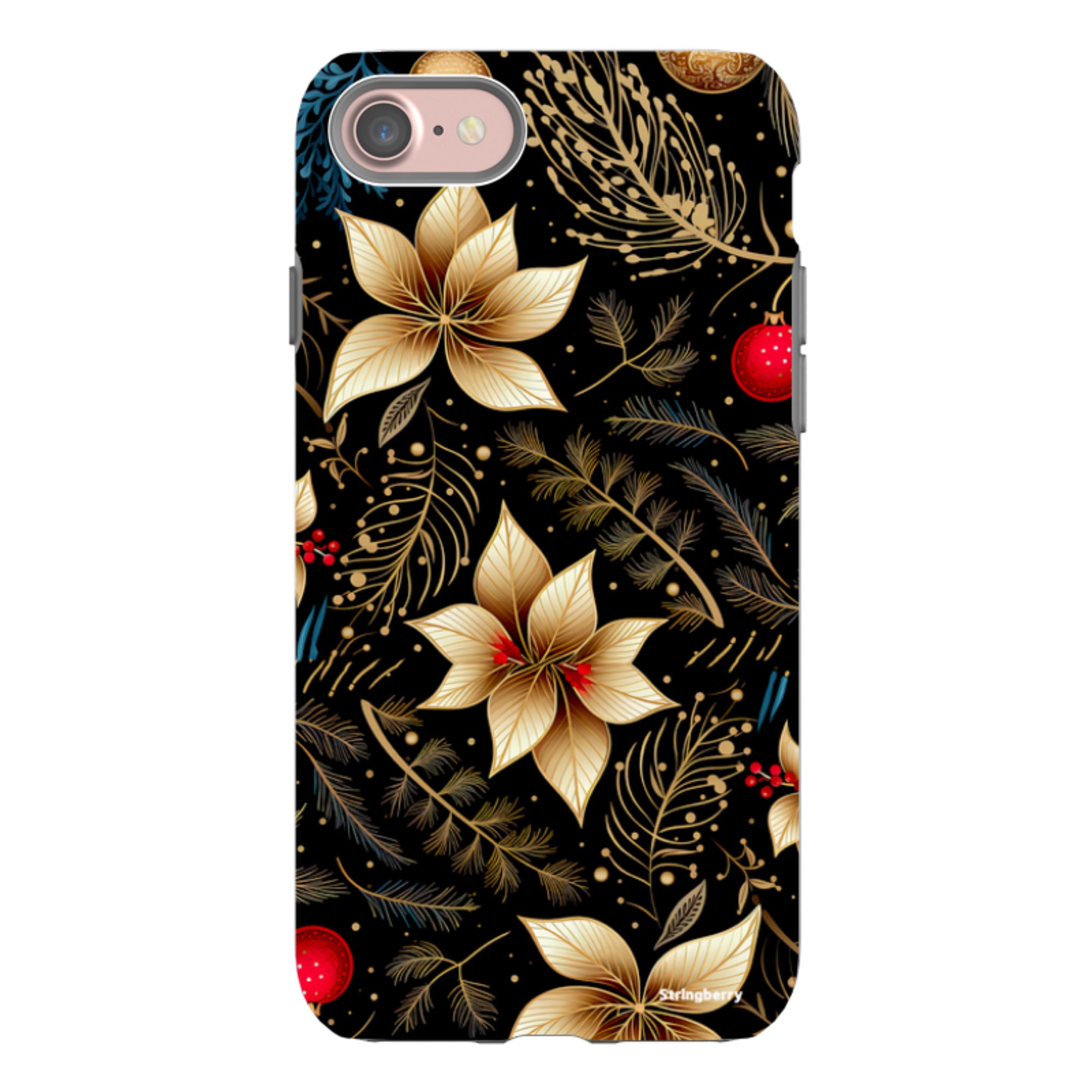 iPhone Tough Case - Golden Winter Floral