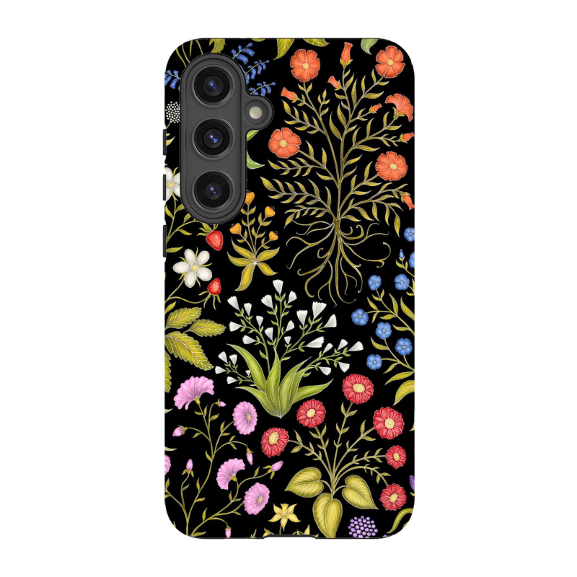 Samsung Tough Case - Fleurs Black By Catherine Rowe