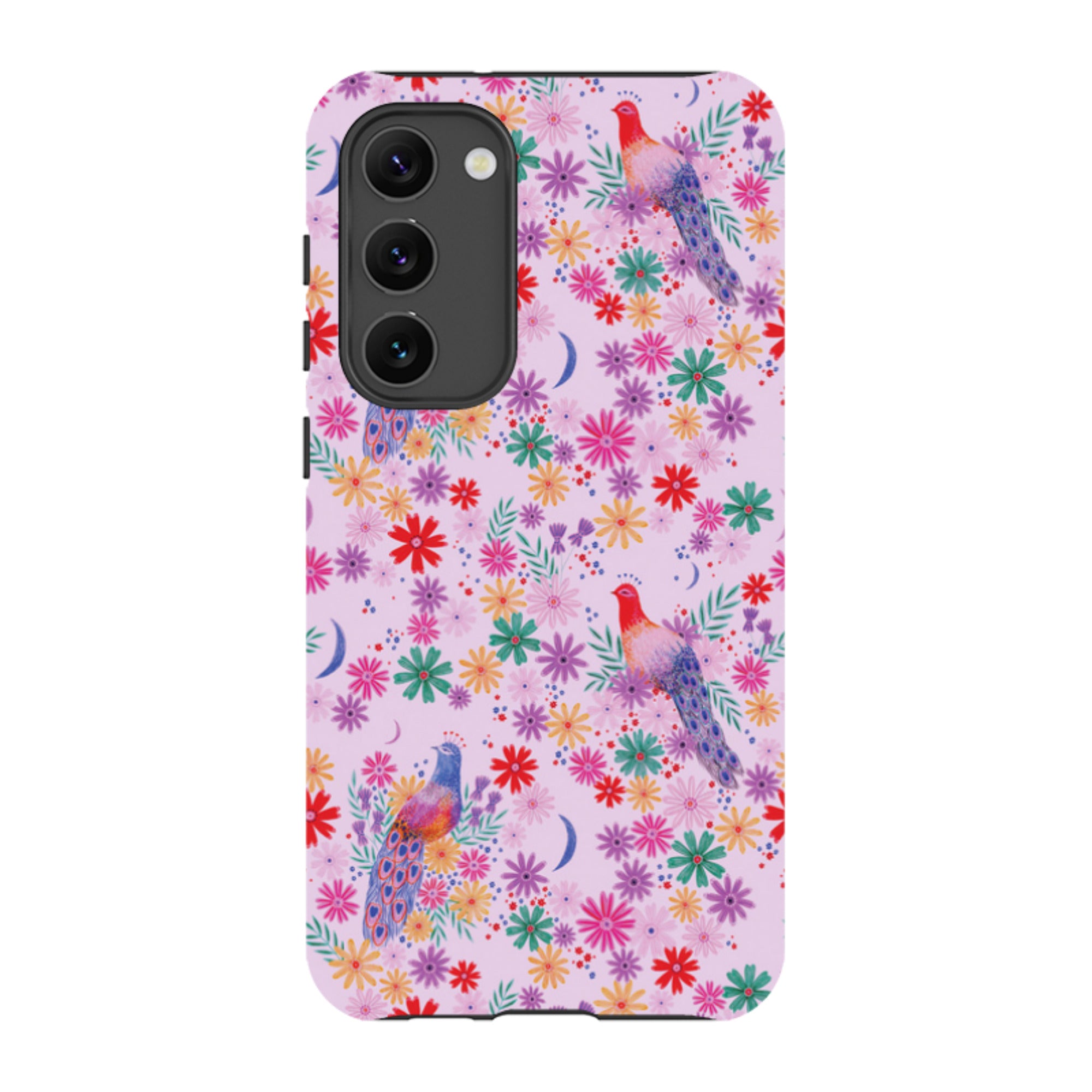 Samsung Tough Case - Peacock Pattern Lilac By Lee Foster Wilson