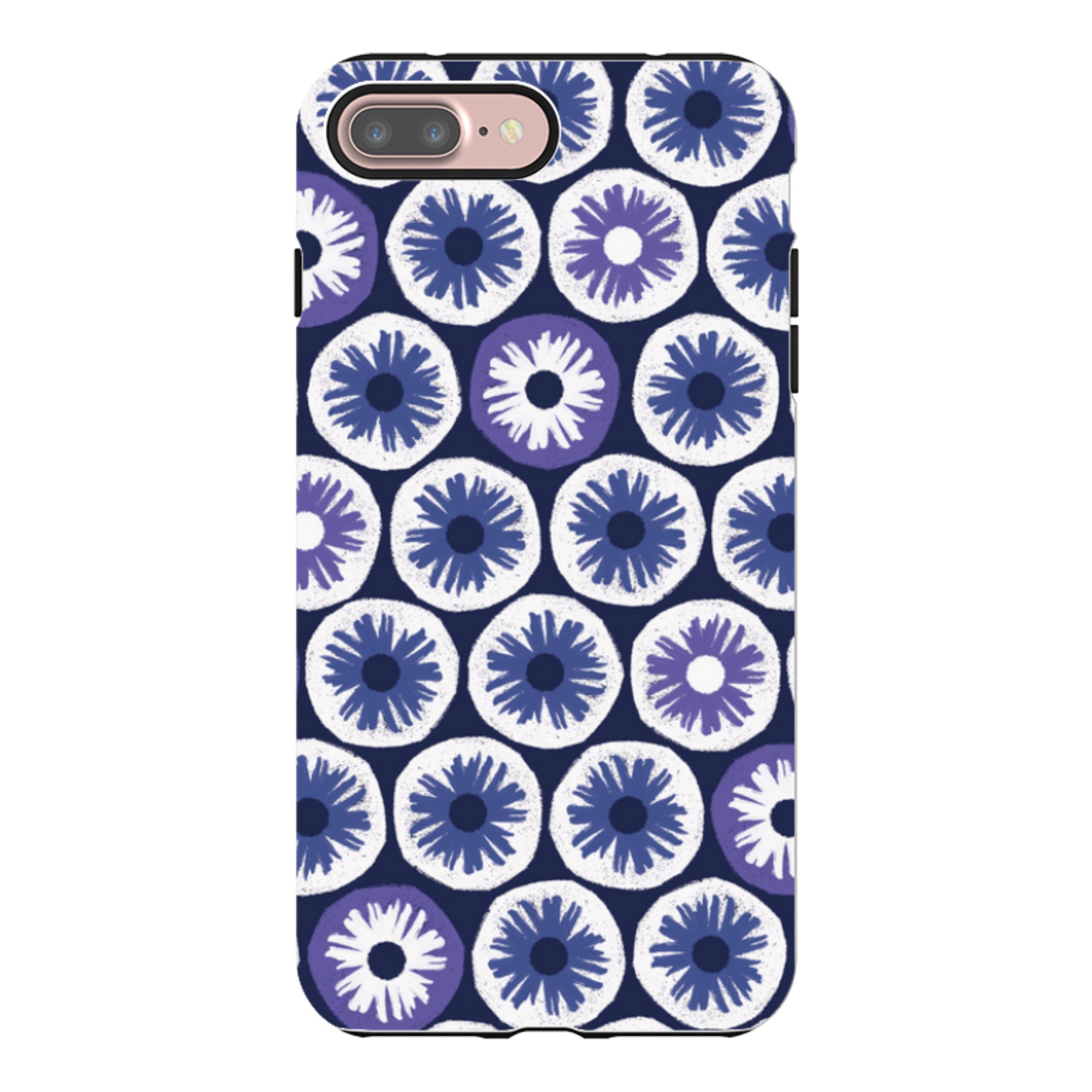 iPhone Tough Case - Penny Flowers Blue By Ali Brookes