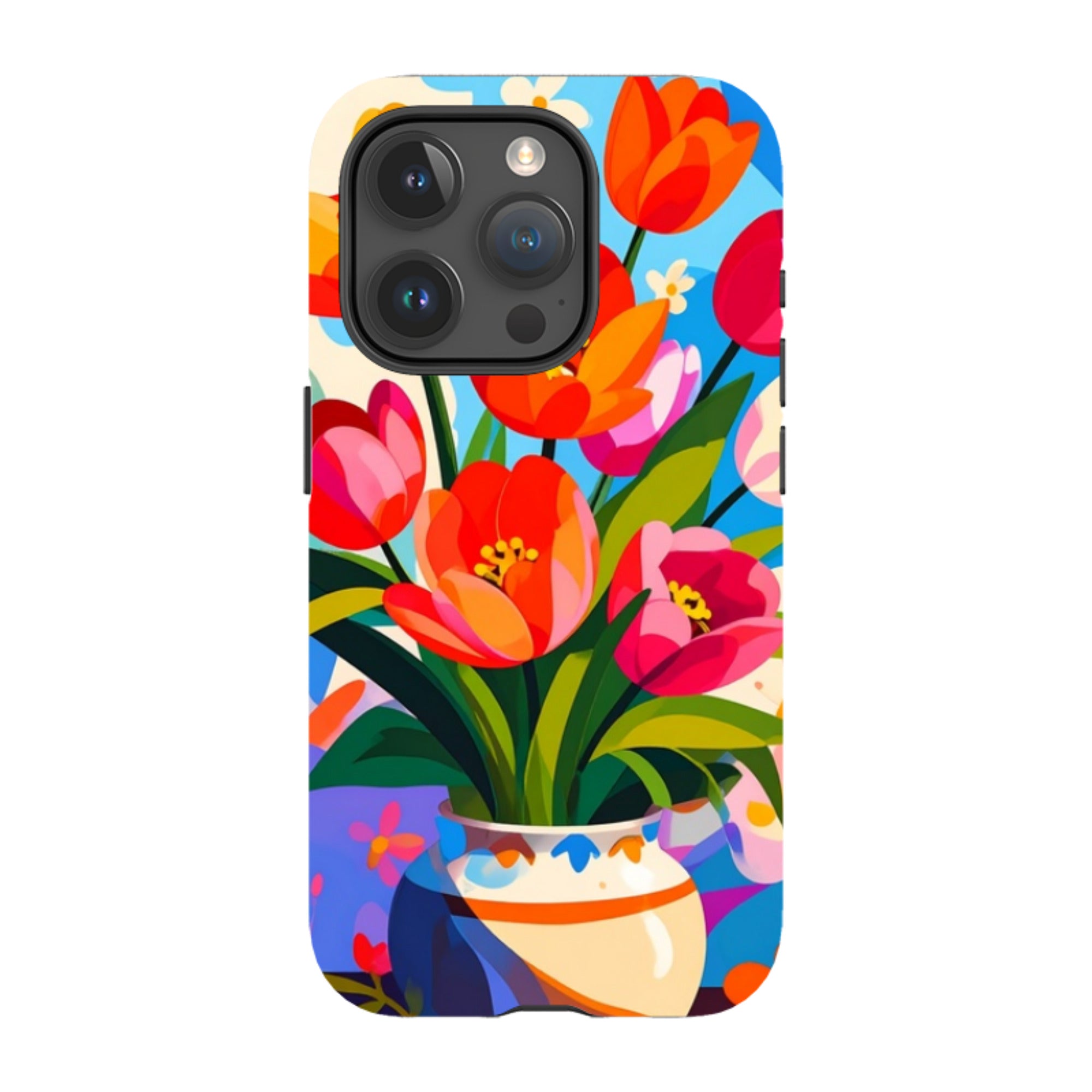 iPhone MagSafe Tough Case - Tulip Pot Floral