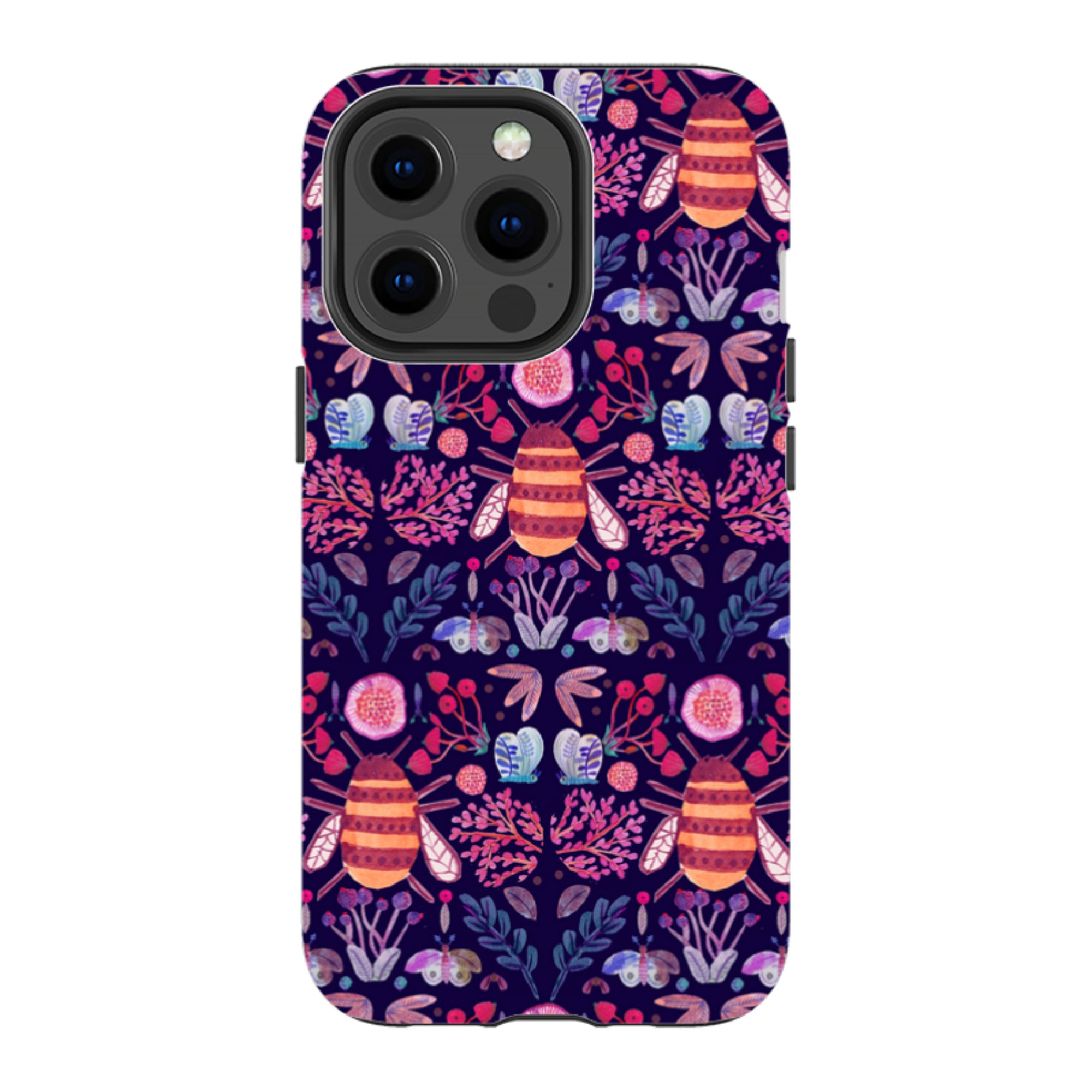 iPhone Tough Case - Botanics and Insects By Gabriela Larios